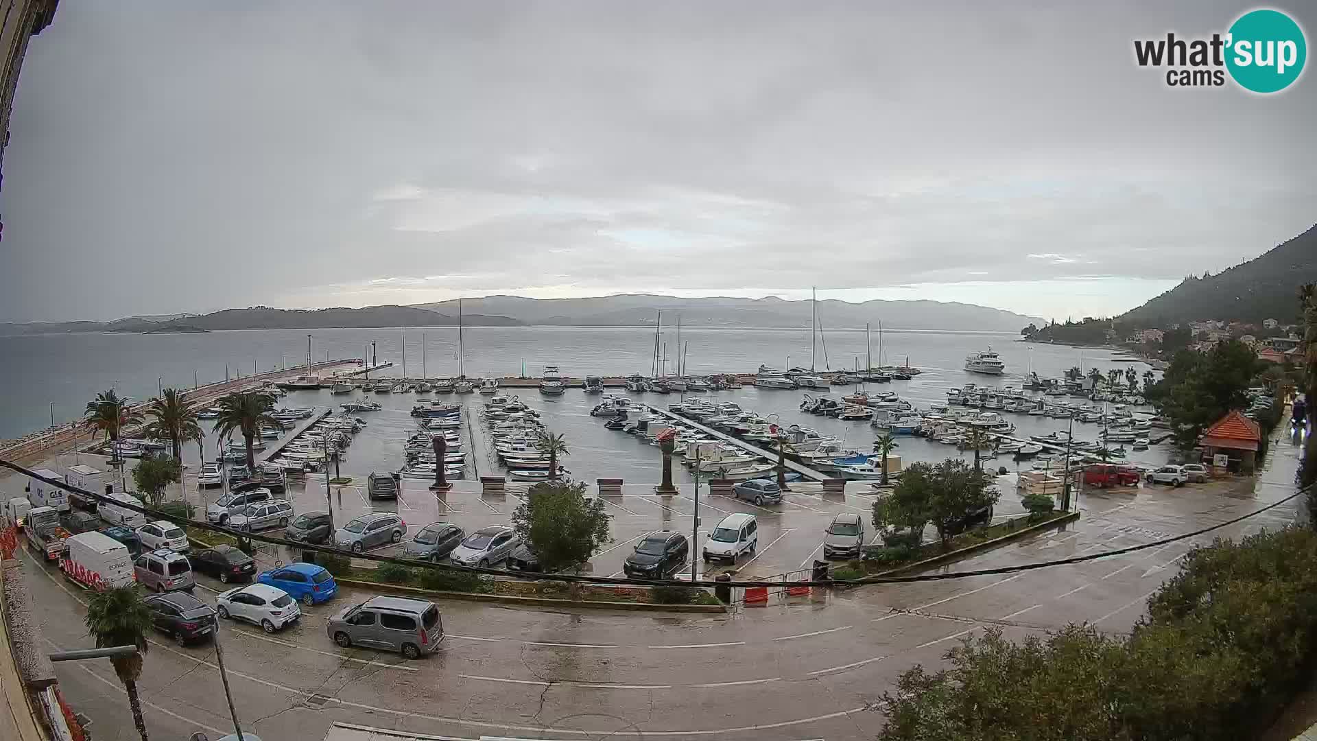Spletna kamera Orebić Riva – Trajekt za Korčulo v živo