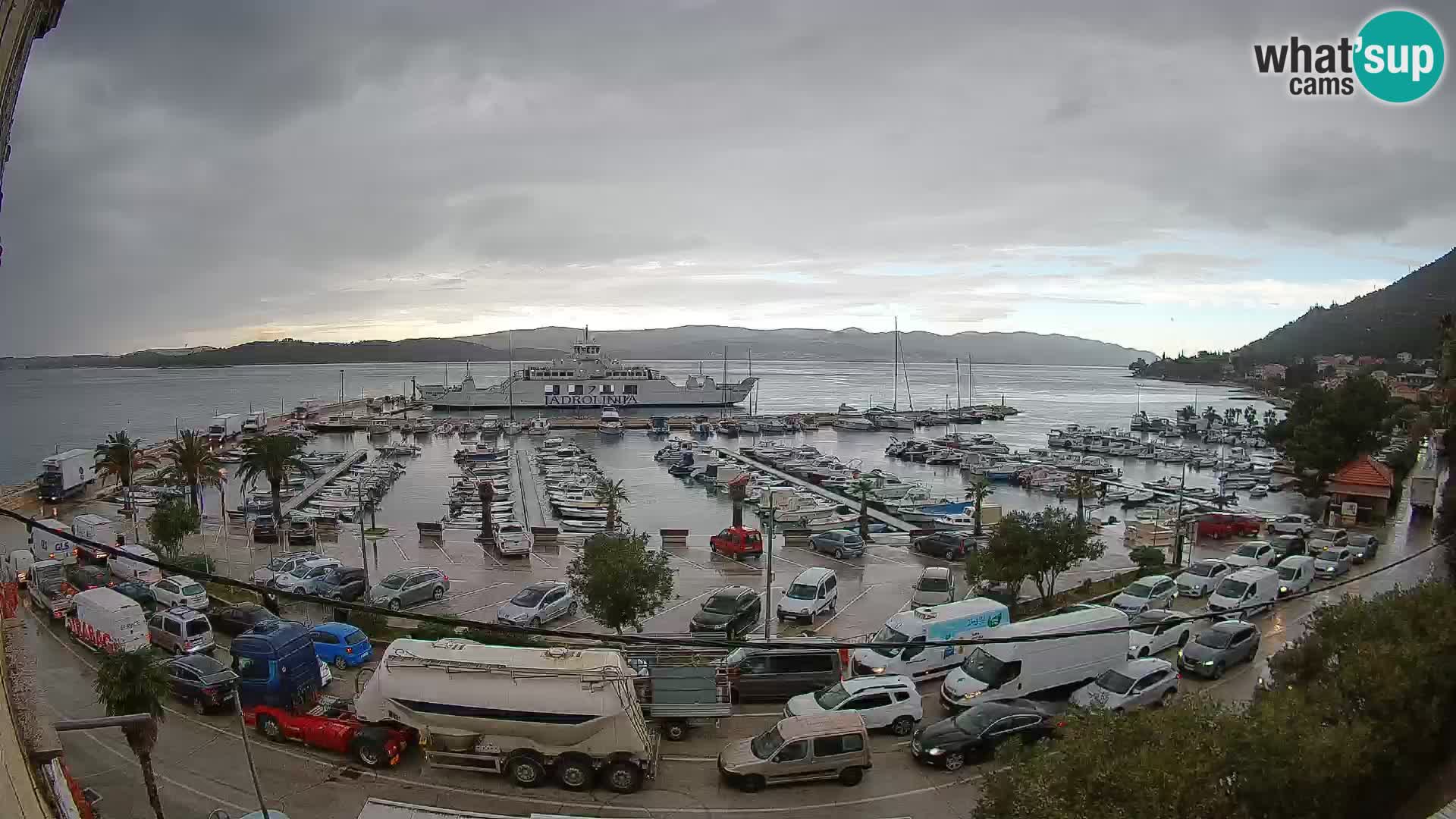 Webcam Orebić Riva – Ferry a Korčula en vivo
