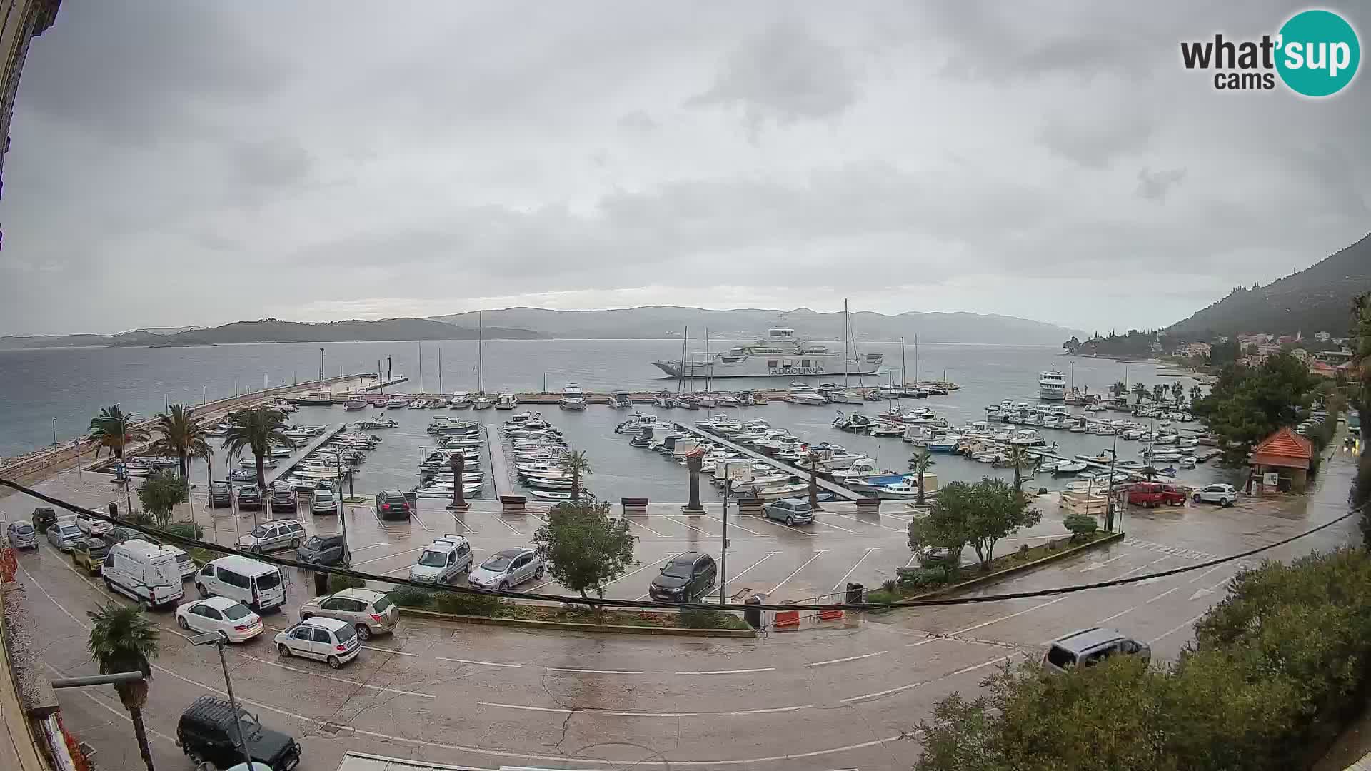 Webcam Orebić Uferpromenade – Fähre nach Korčula Live