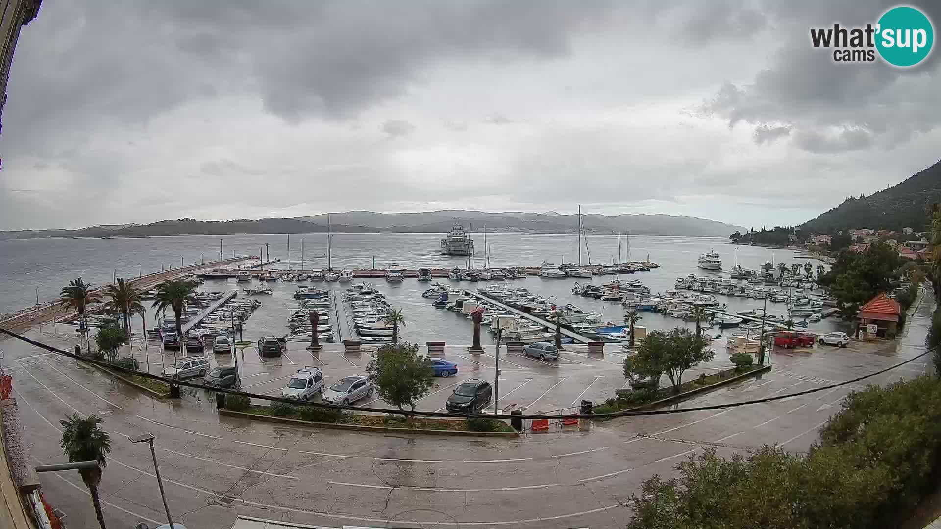 Spletna kamera Orebić Riva – Trajekt za Korčulo v živo
