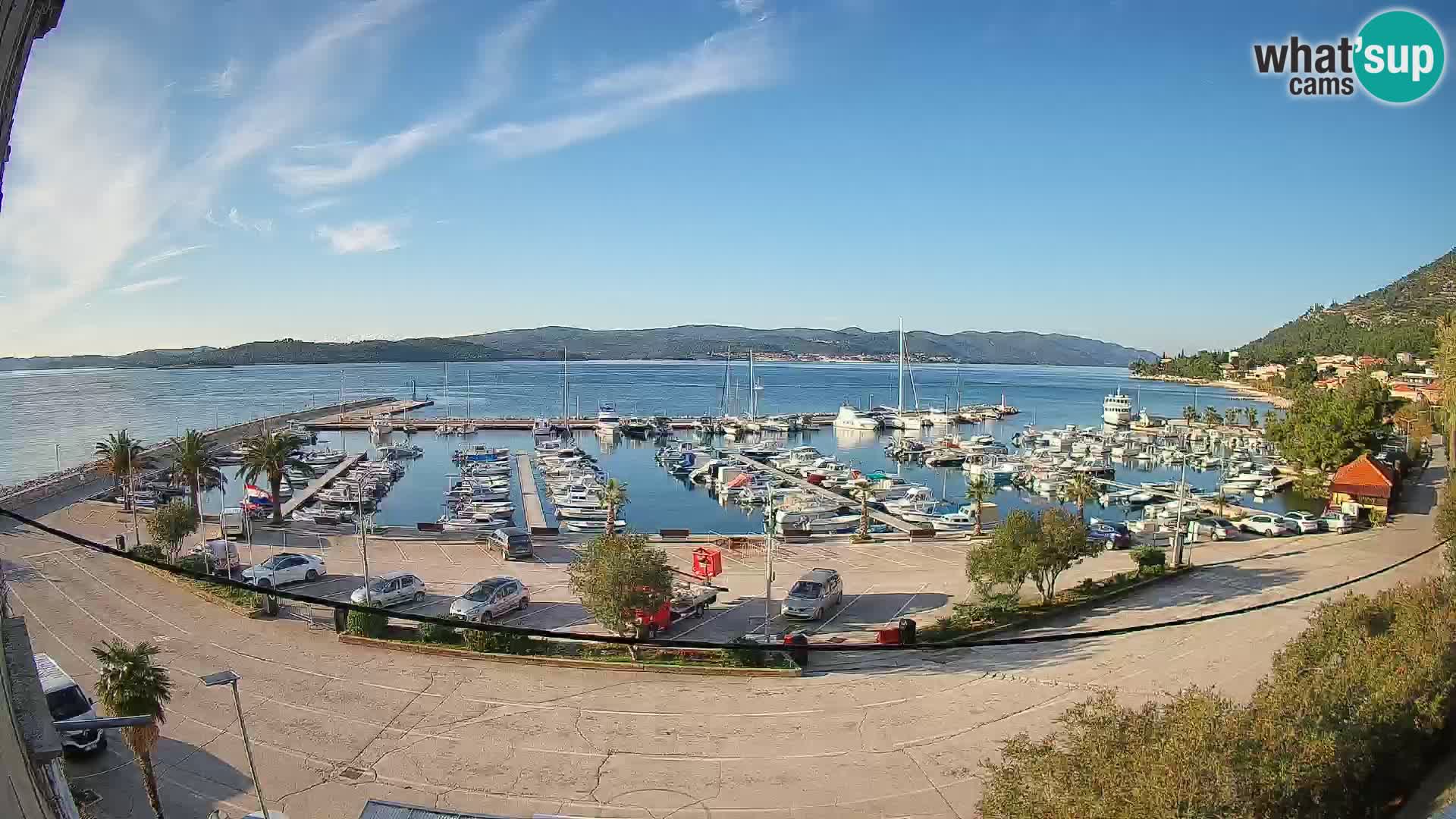 Webcam Orebić Riva – Ferry a Korčula en vivo