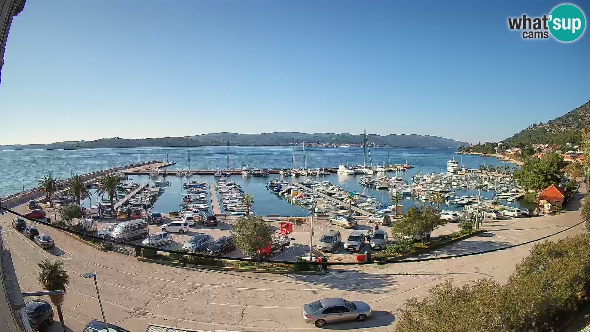 Webcam Orebić Uferpromenade – Fähre nach Korčula Live