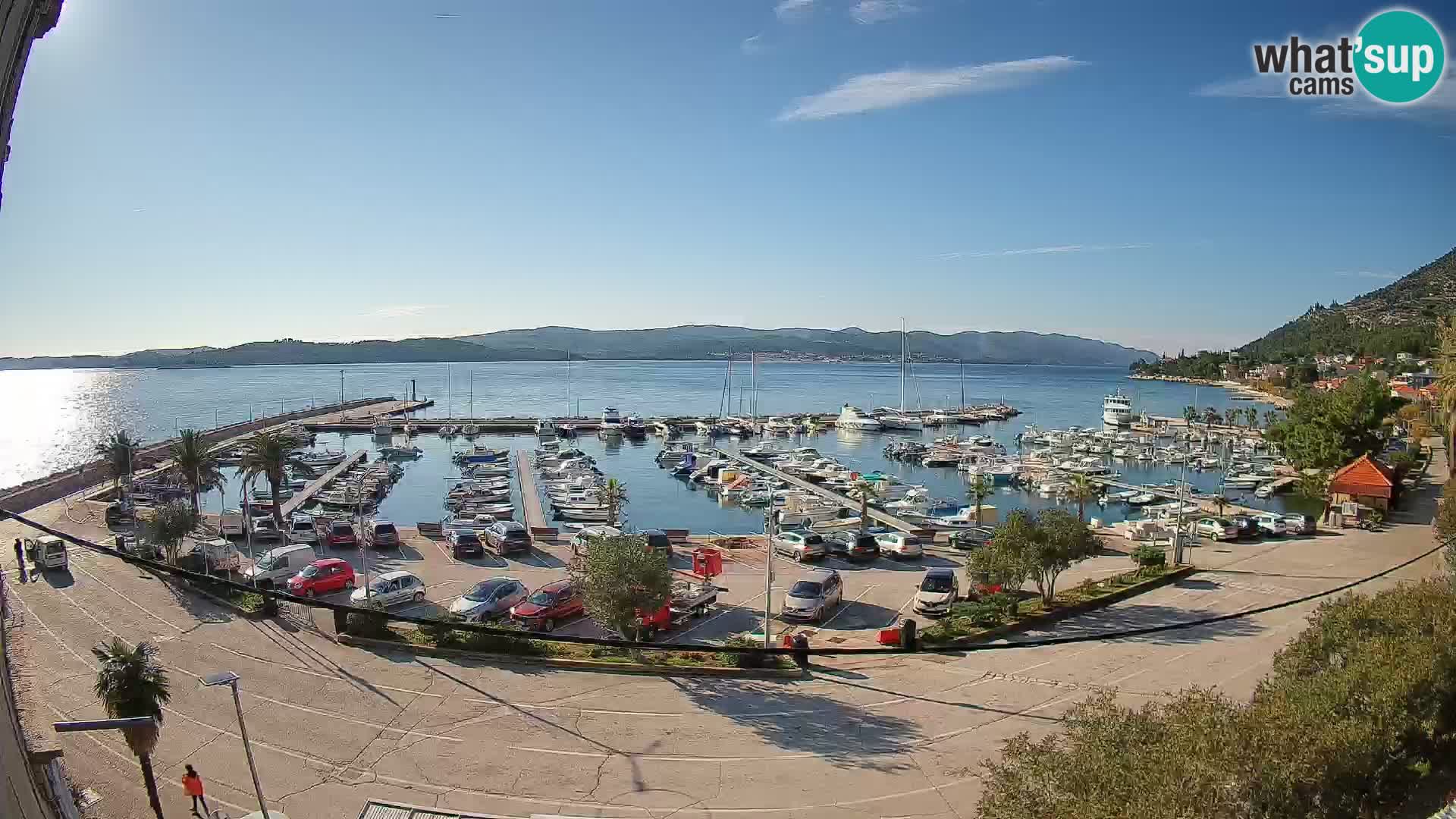Webcam Orebić Uferpromenade – Fähre nach Korčula Live