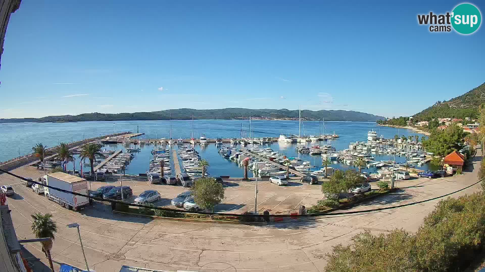 Webcam Orebić Uferpromenade – Fähre nach Korčula Live