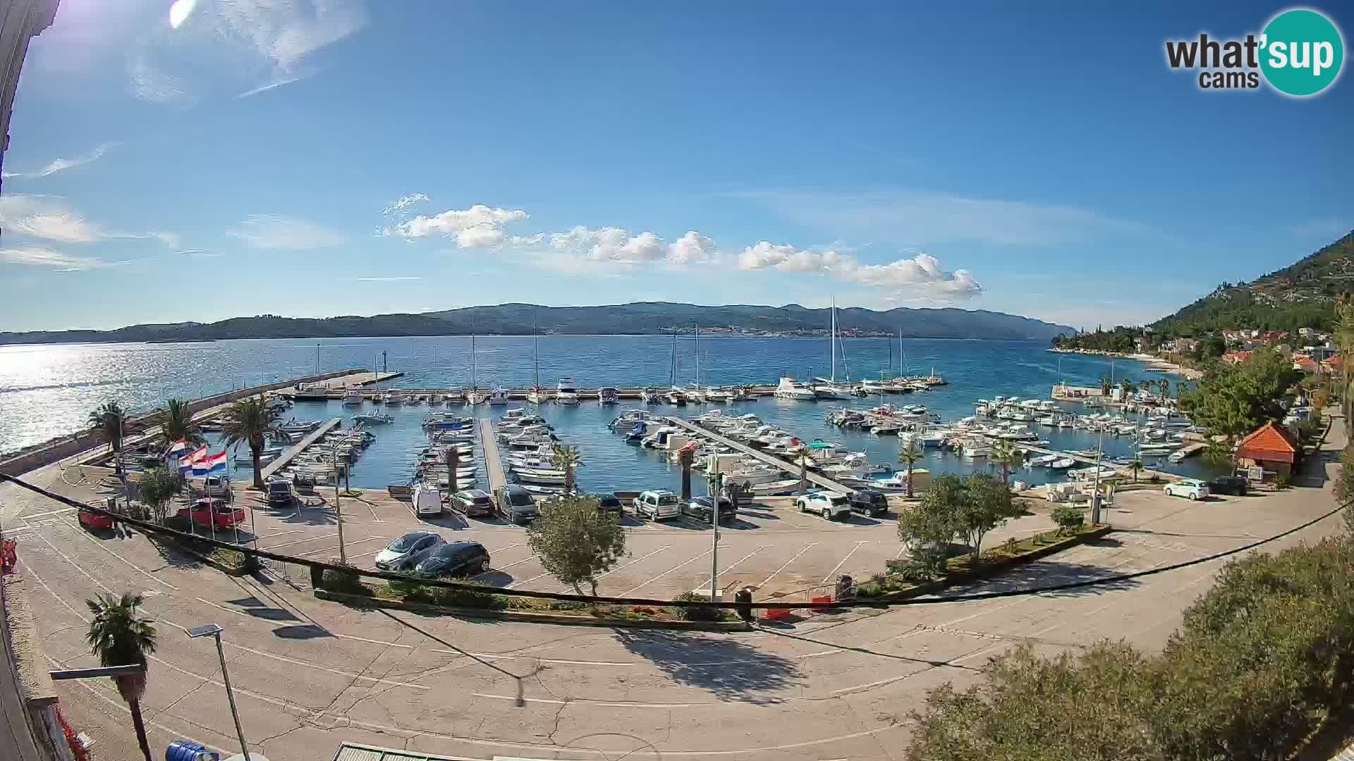 Webcam Orebić Riva – Ferry to Korčula Live