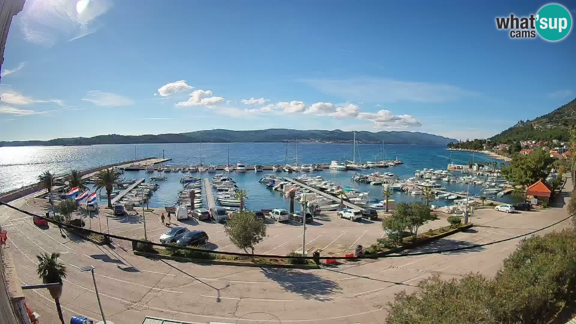 Webcam Orebić Riva – Ferry to Korčula Live