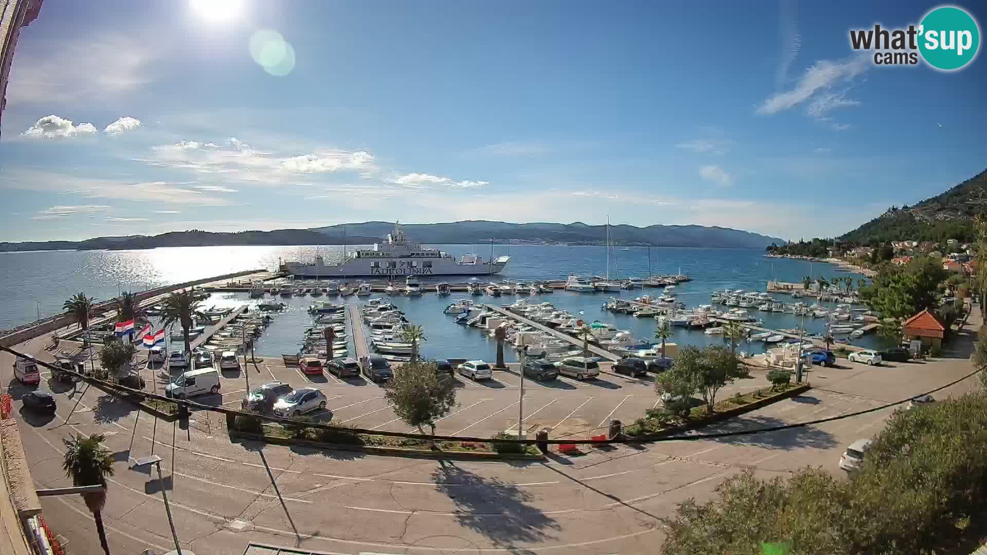 Webcam Orebić Riva – Ferry to Korčula Live