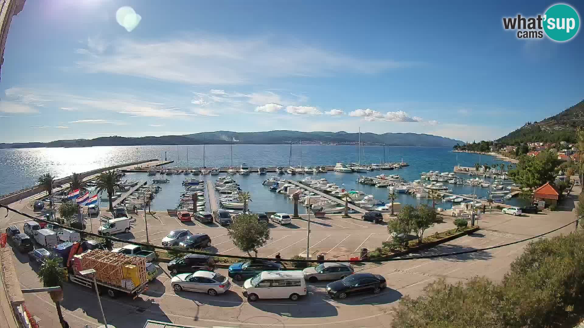 Webcam Orebić Riva – Ferry to Korčula Live