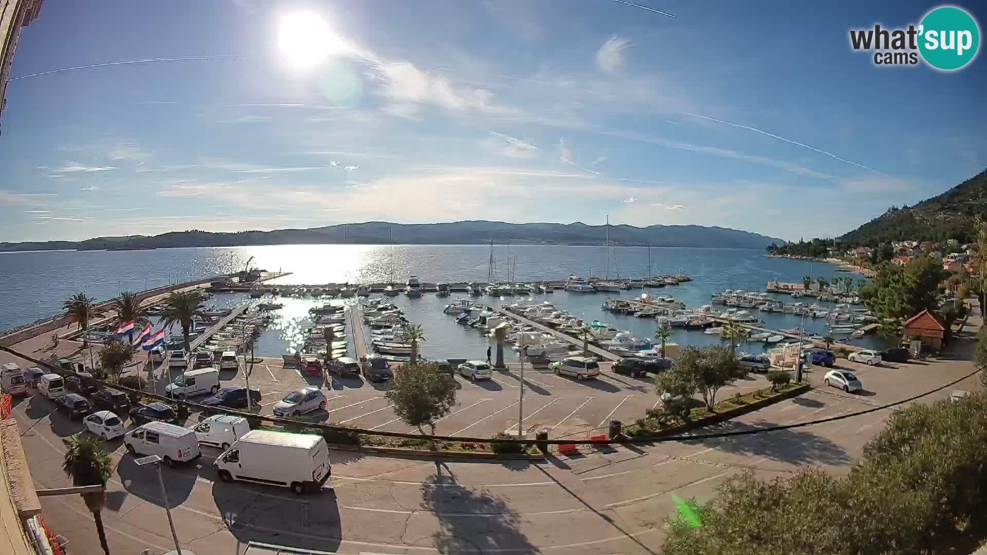 Webcam Orebić Riva – Ferry to Korčula Live