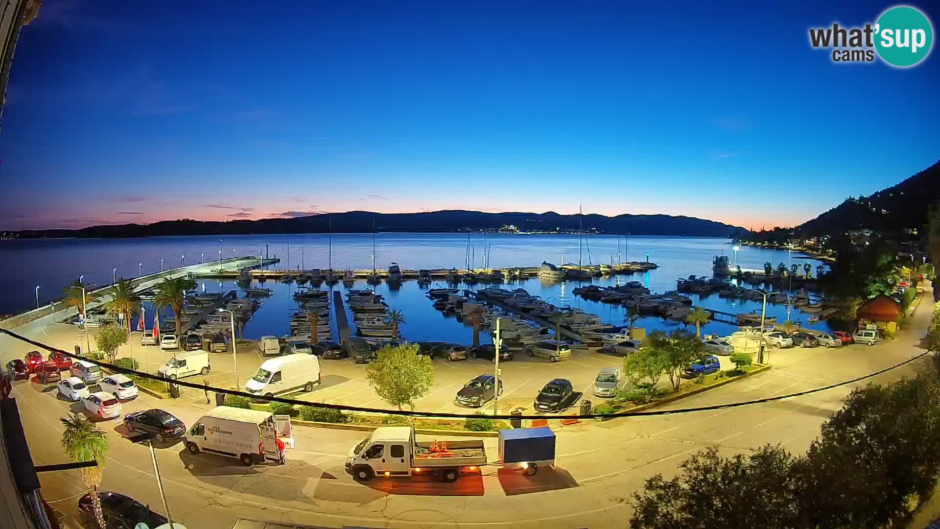 Spletna kamera Orebić Riva – Trajekt za Korčulo v živo