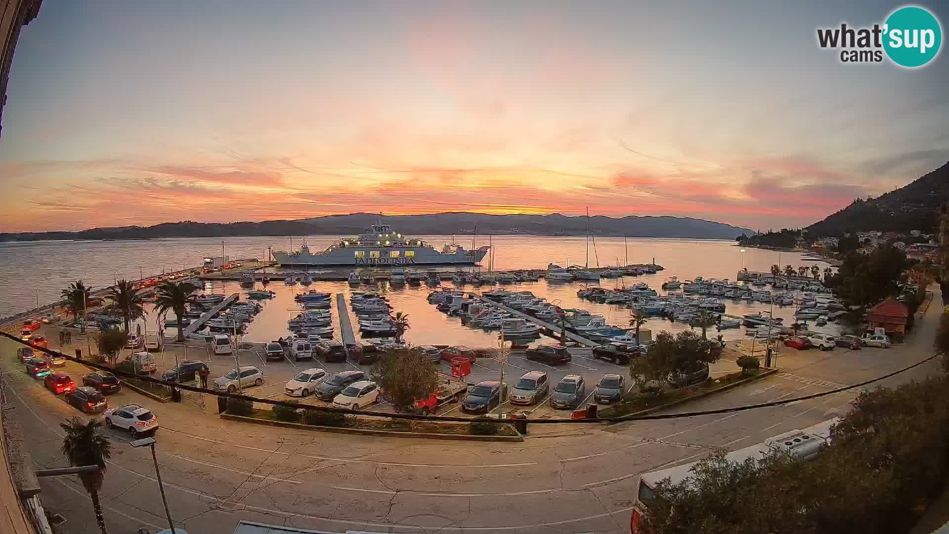 Webcam Orebić Riva – Ferry vers Korčula en direct