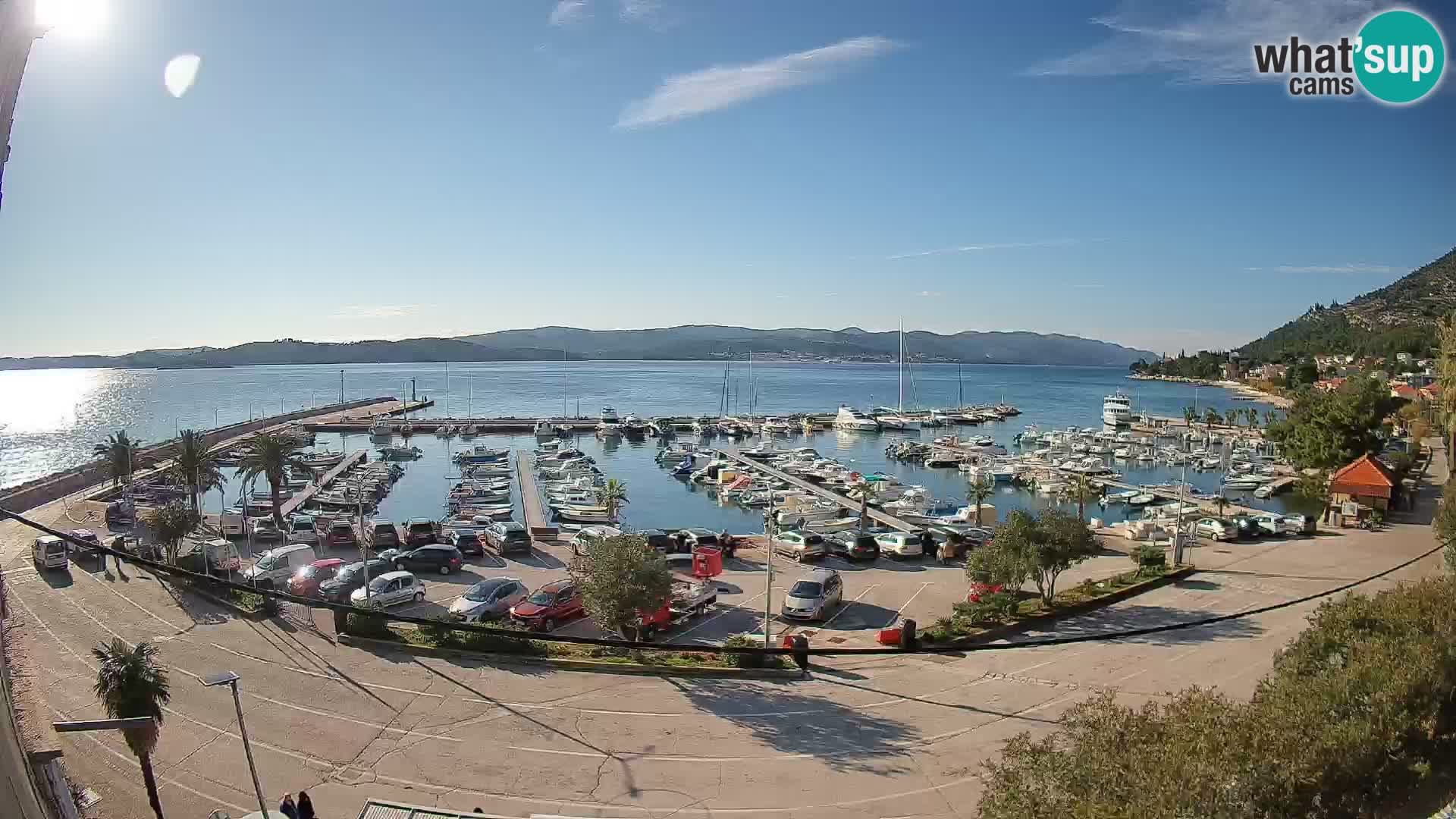 Webcam Orebić Riva – Ferry to Korčula Live