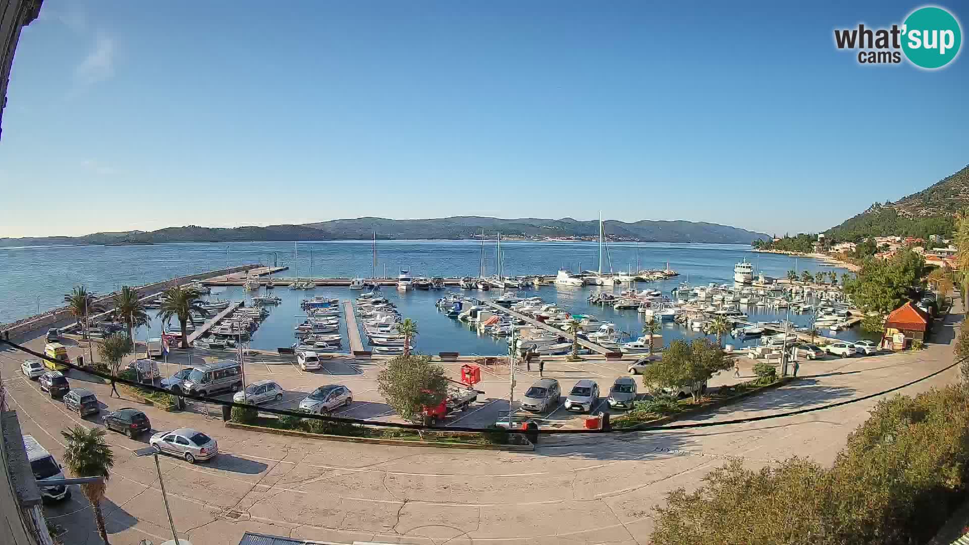 Webcam Orebić Uferpromenade – Fähre nach Korčula Live