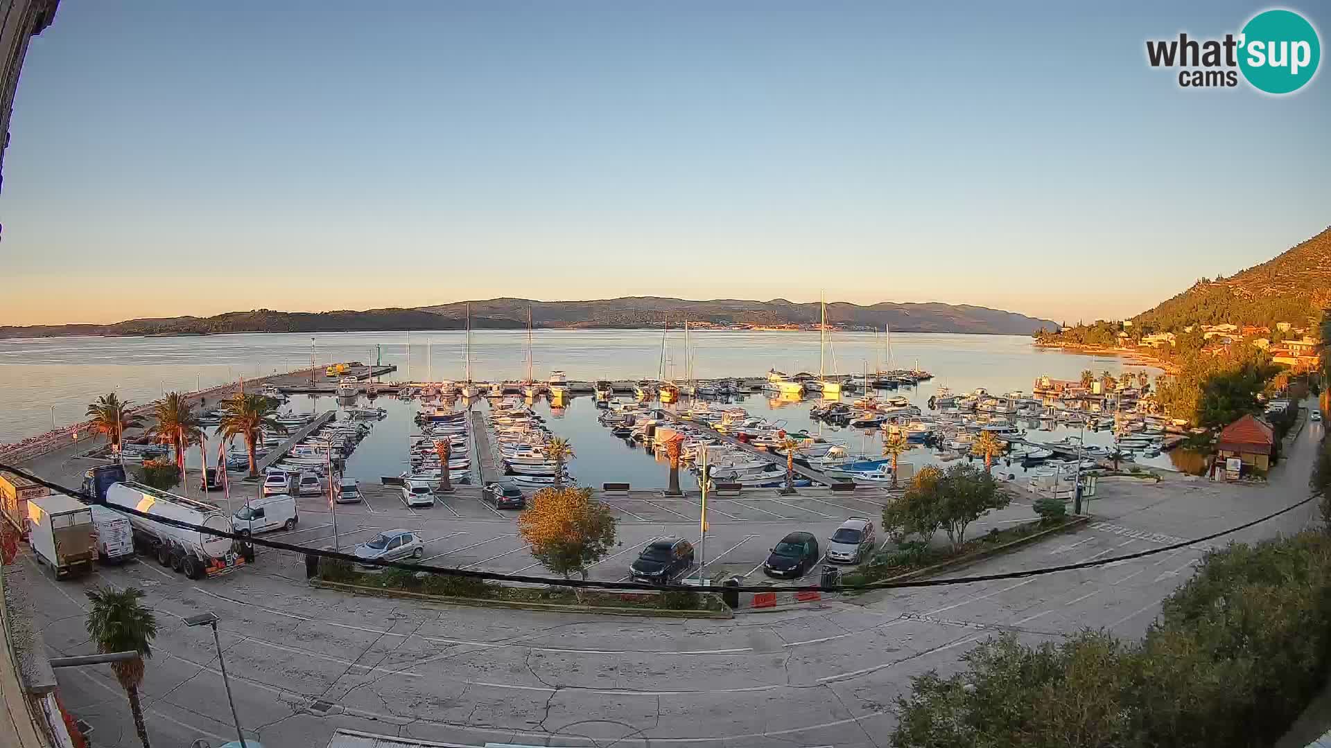 Webcam Orebić Uferpromenade – Fähre nach Korčula Live
