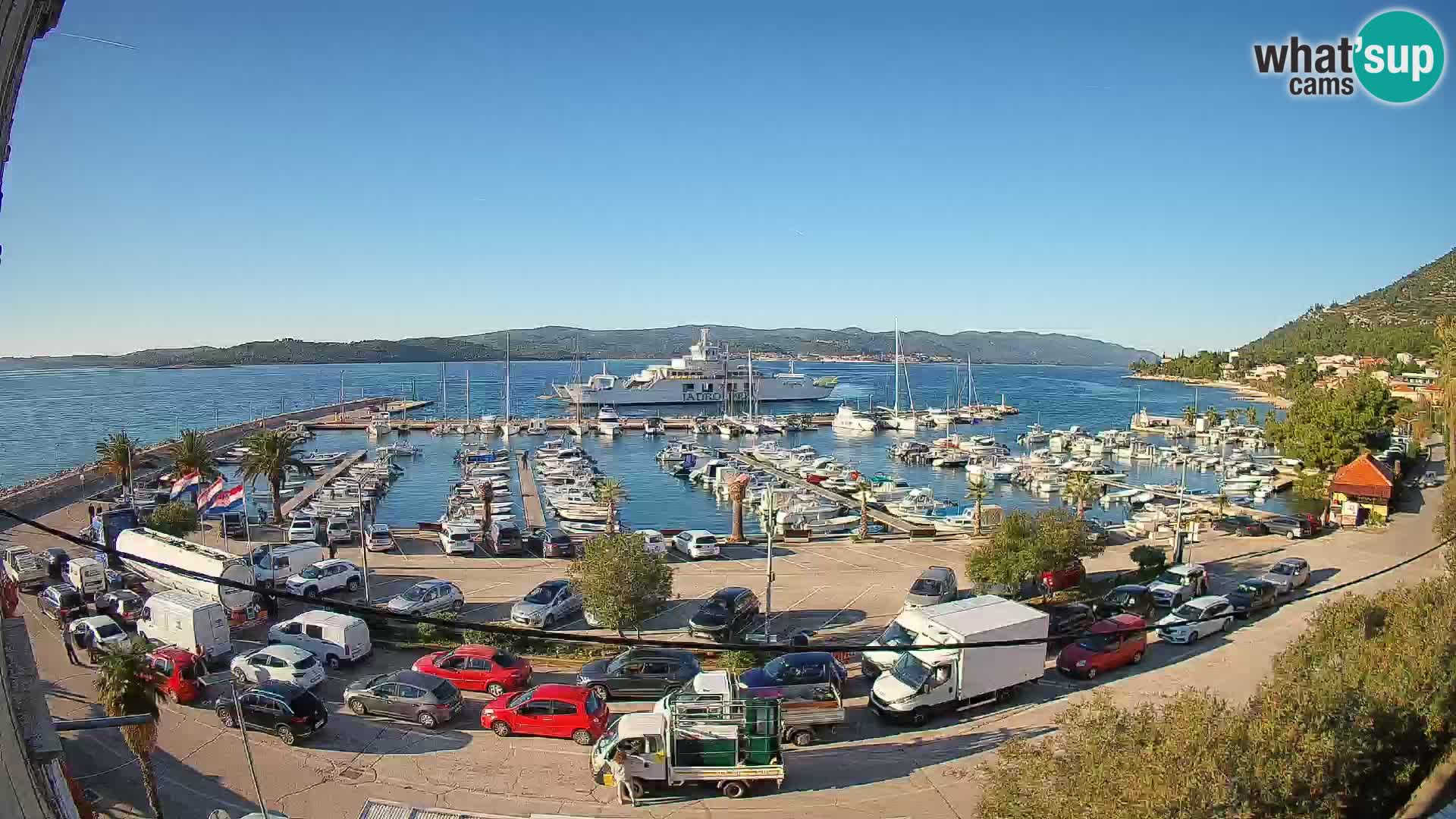 Webcam Orebić Riva – Ferry vers Korčula en direct