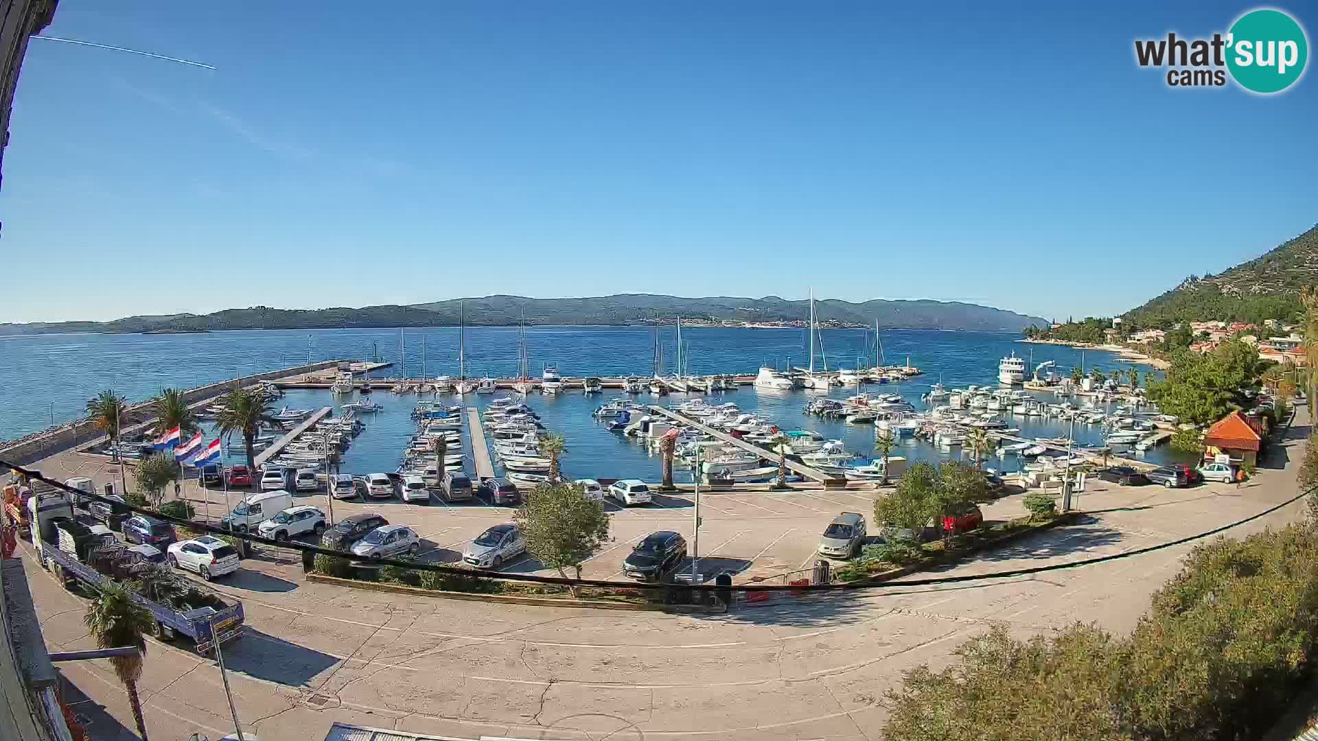 Webcam Orebić Uferpromenade – Fähre nach Korčula Live
