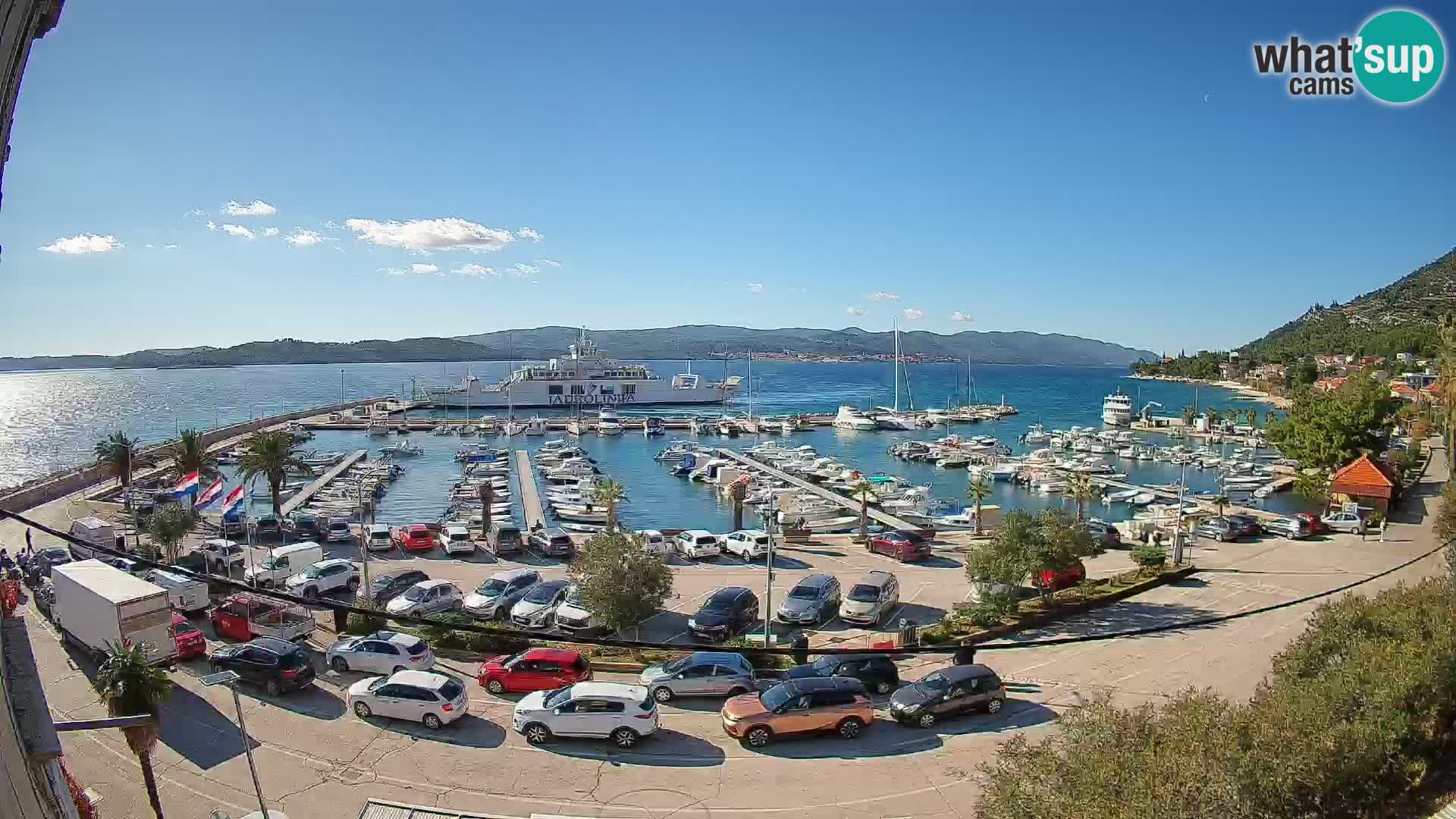 Webcam Orebić Riva – Ferry to Korčula Live