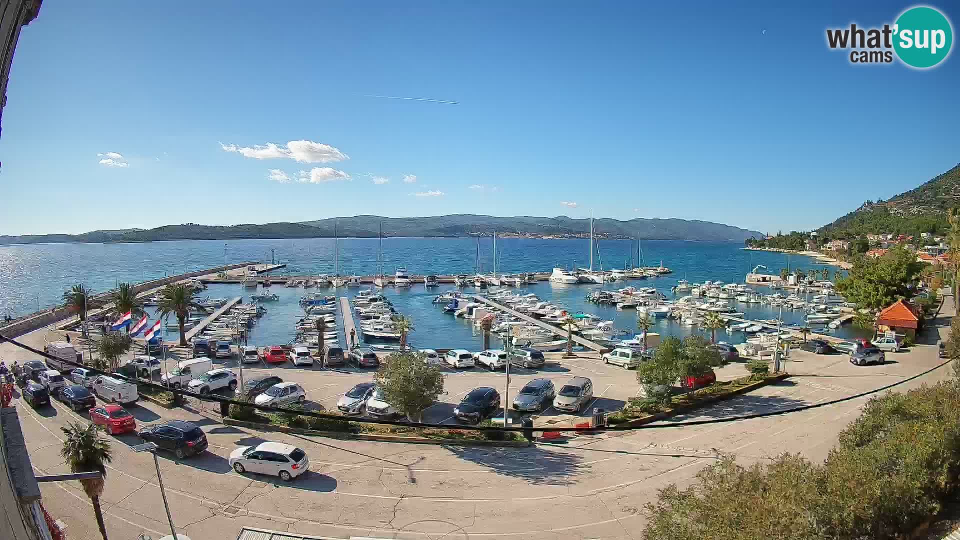 Webcam Orebić Uferpromenade – Fähre nach Korčula Live