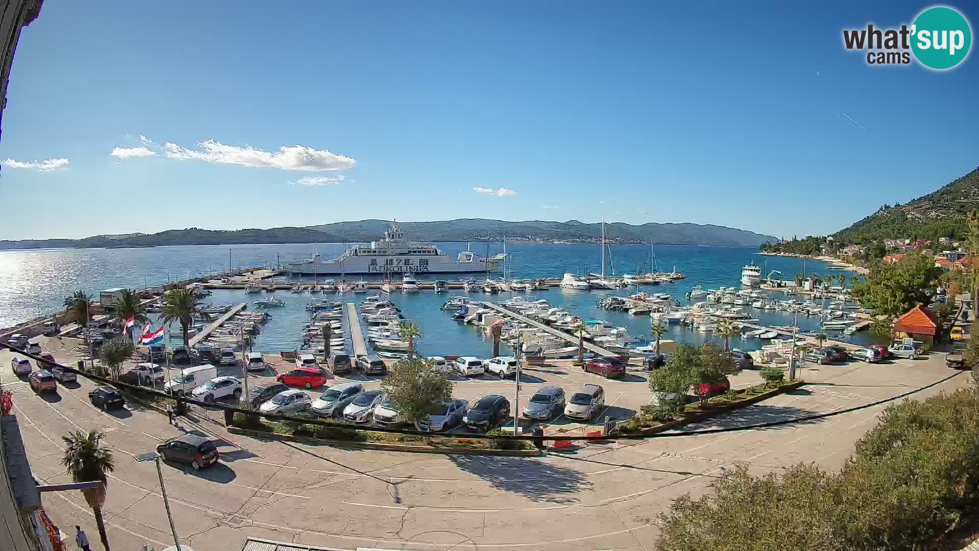 Webcam Orebić Riva – Ferry to Korčula Live