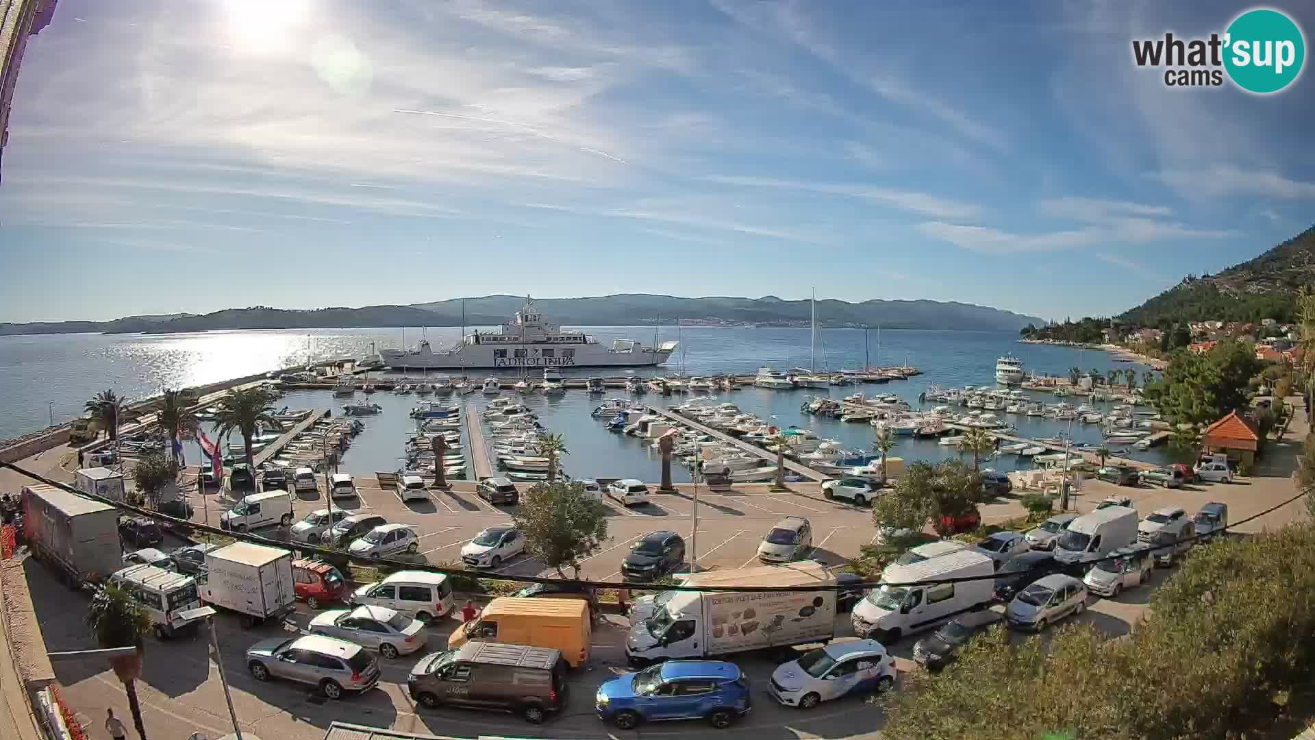 Webcam Orebić Riva – Ferry vers Korčula en direct