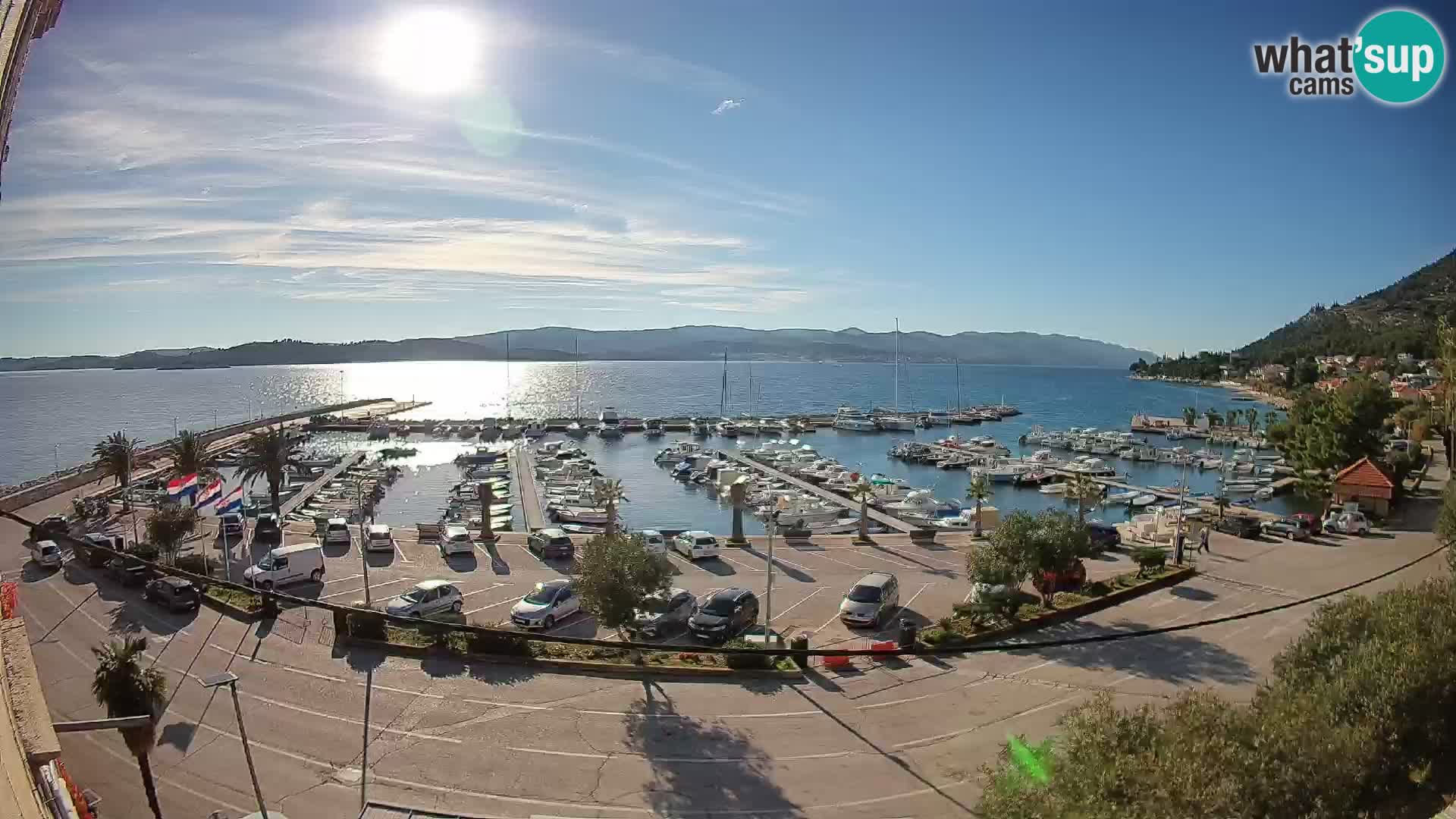 Webcam Orebić Riva – Ferry vers Korčula en direct
