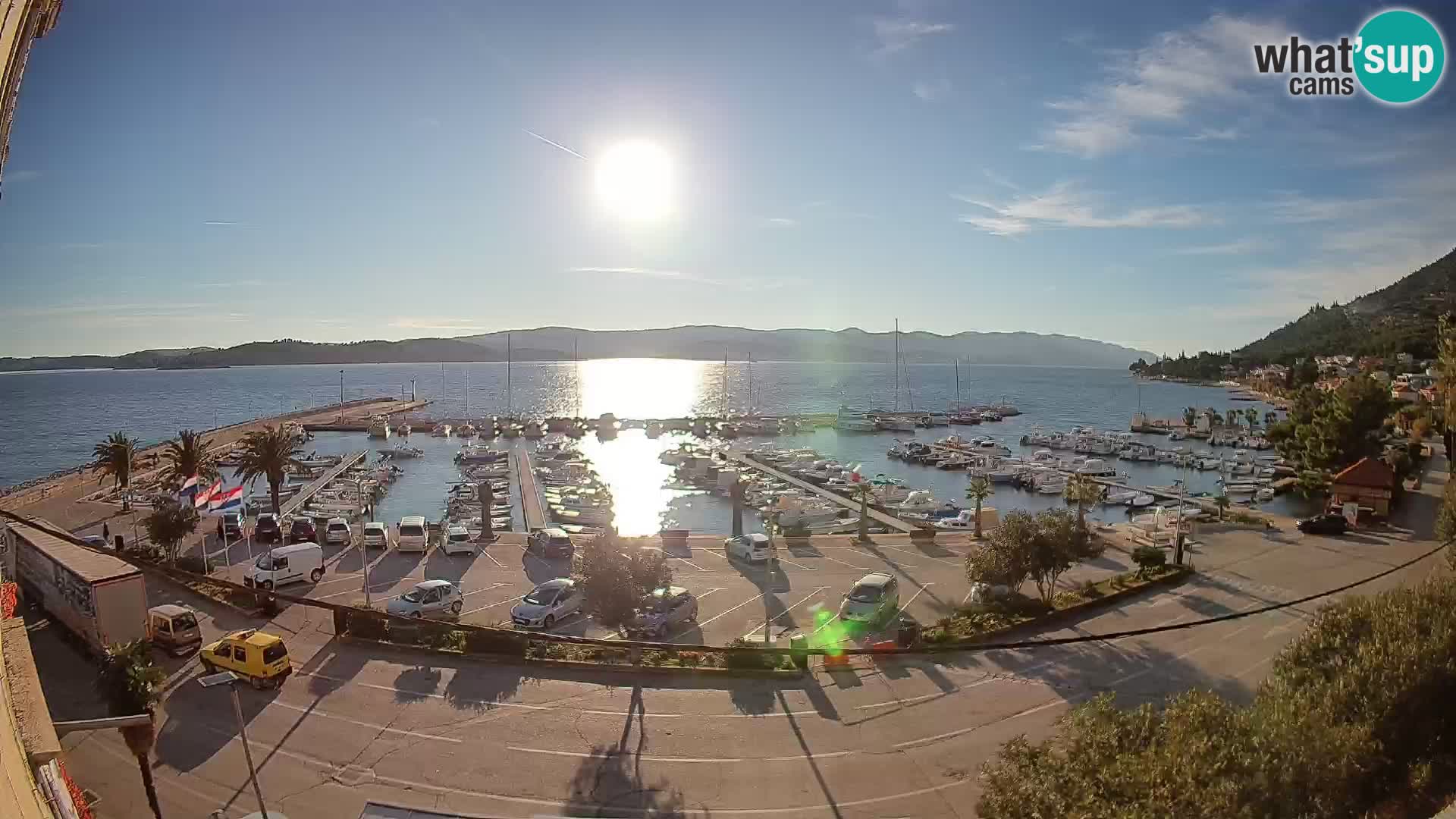 Webcam Orebić Riva – Ferry to Korčula Live