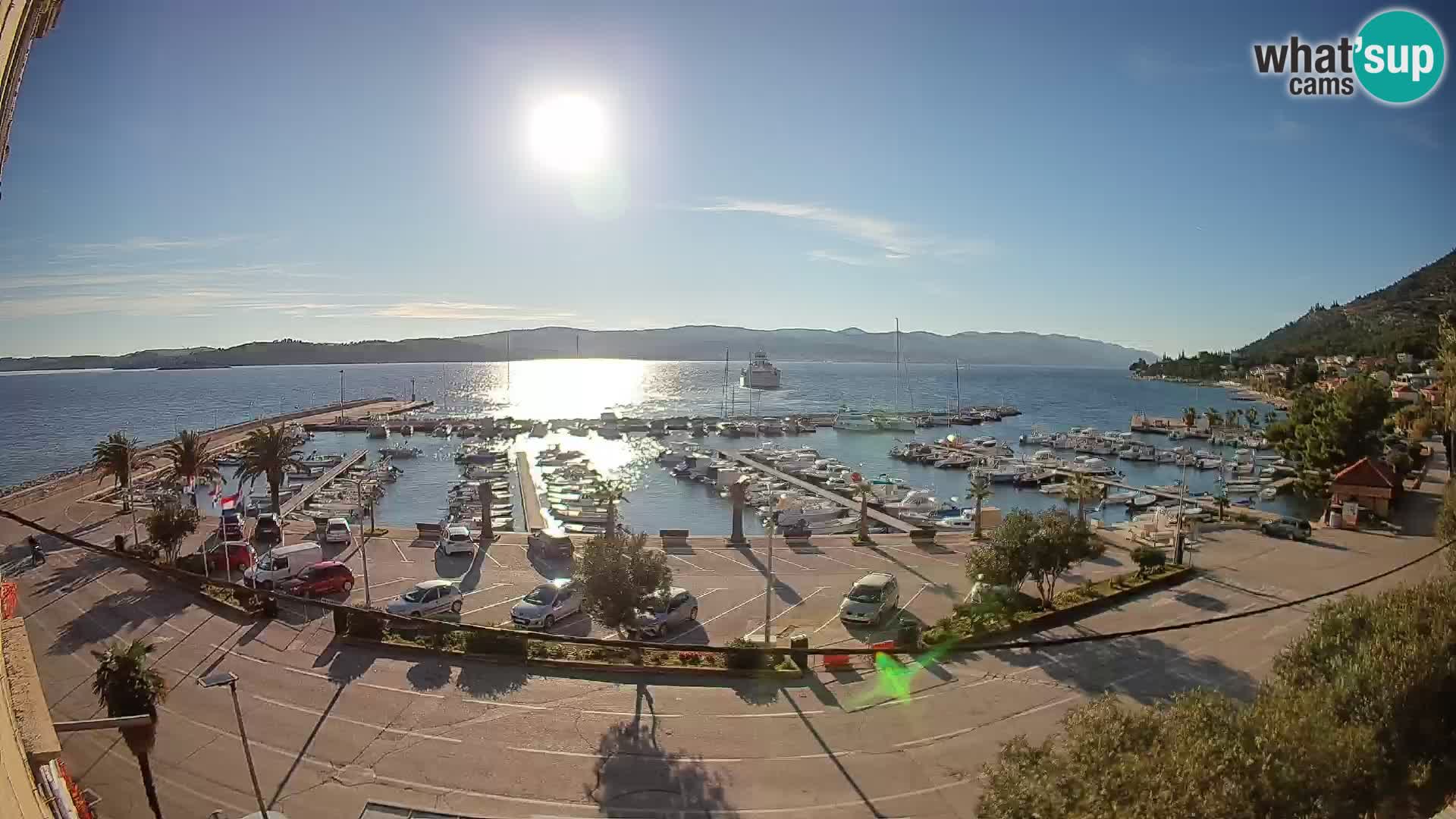 Spletna kamera Orebić Riva – Trajekt za Korčulo v živo
