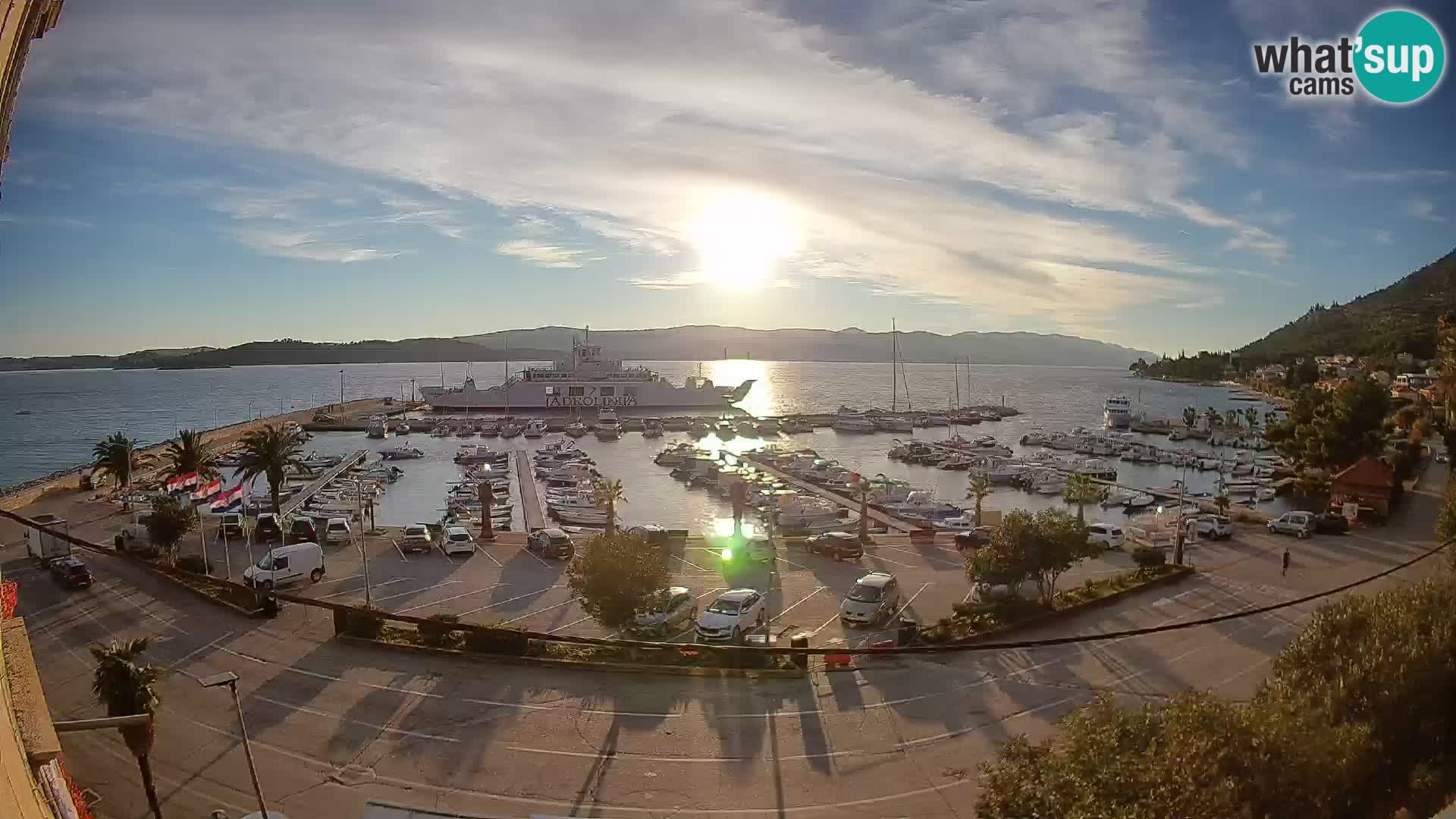 Webcam Orebić Riva – Ferry to Korčula Live