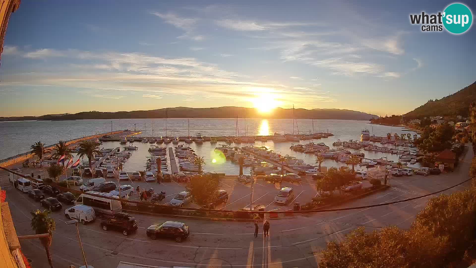 Webcam Orebić Riva – Ferry a Korčula en vivo