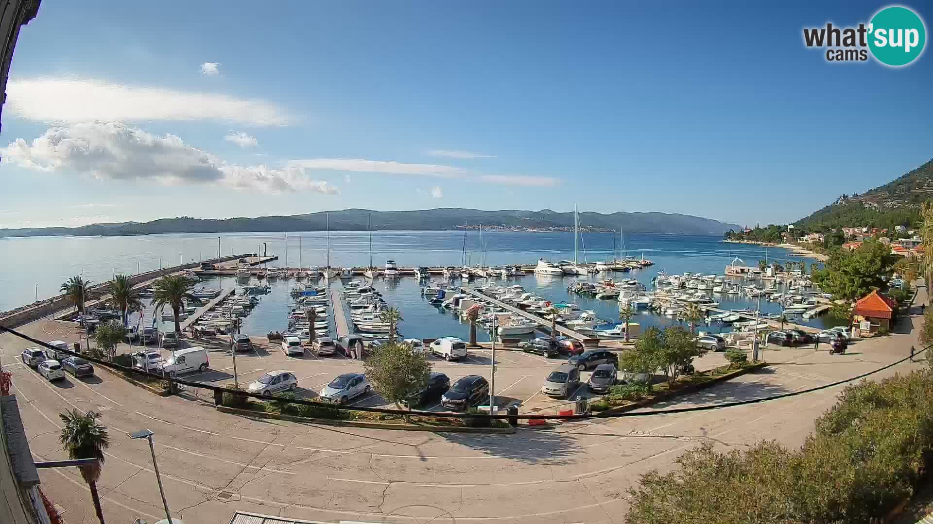 Web kamera Orebić Riva – Trajekt za Korčulu uživo