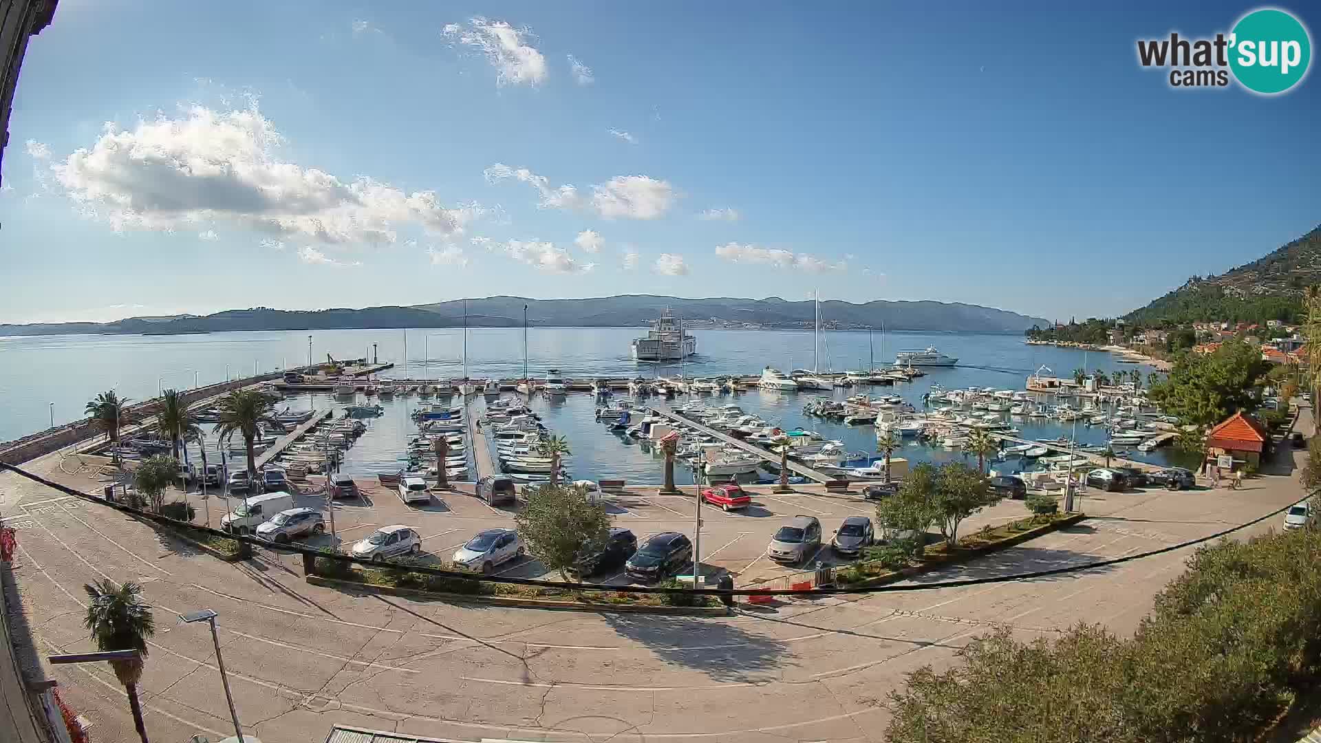 Webcam Orebić Riva – Ferry a Korčula en vivo