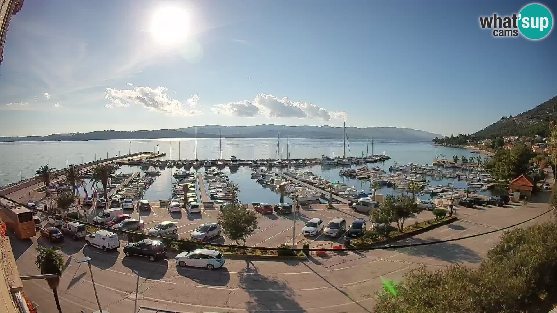 Web kamera Orebić Riva – Trajekt za Korčulu uživo