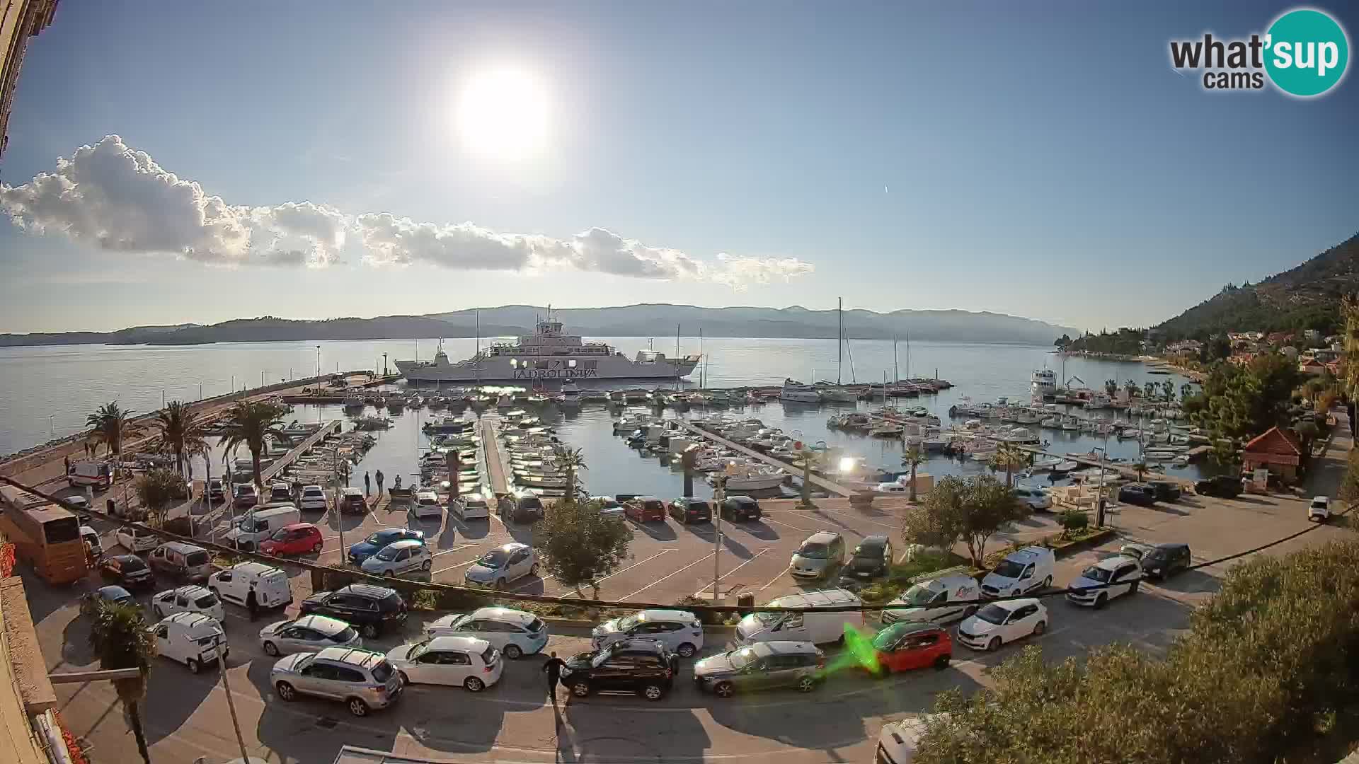 Webcam Orebić Riva – Ferry to Korčula Live