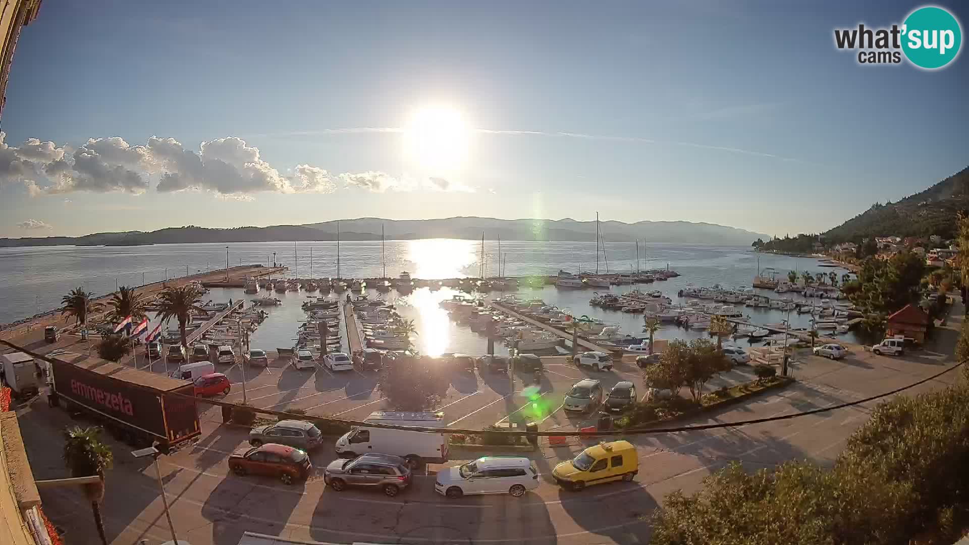 Webcam Orebić Riva – Ferry a Korčula en vivo