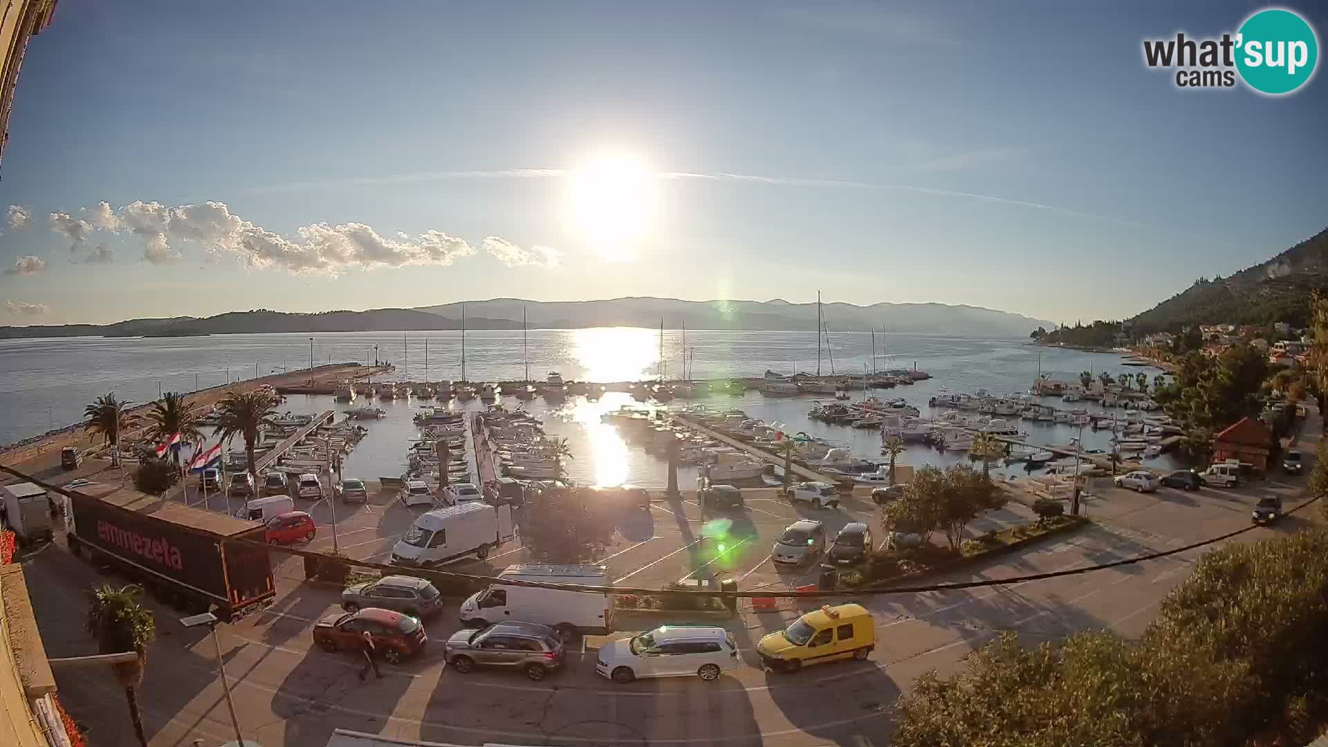 Webcam Orebić Uferpromenade – Fähre nach Korčula Live