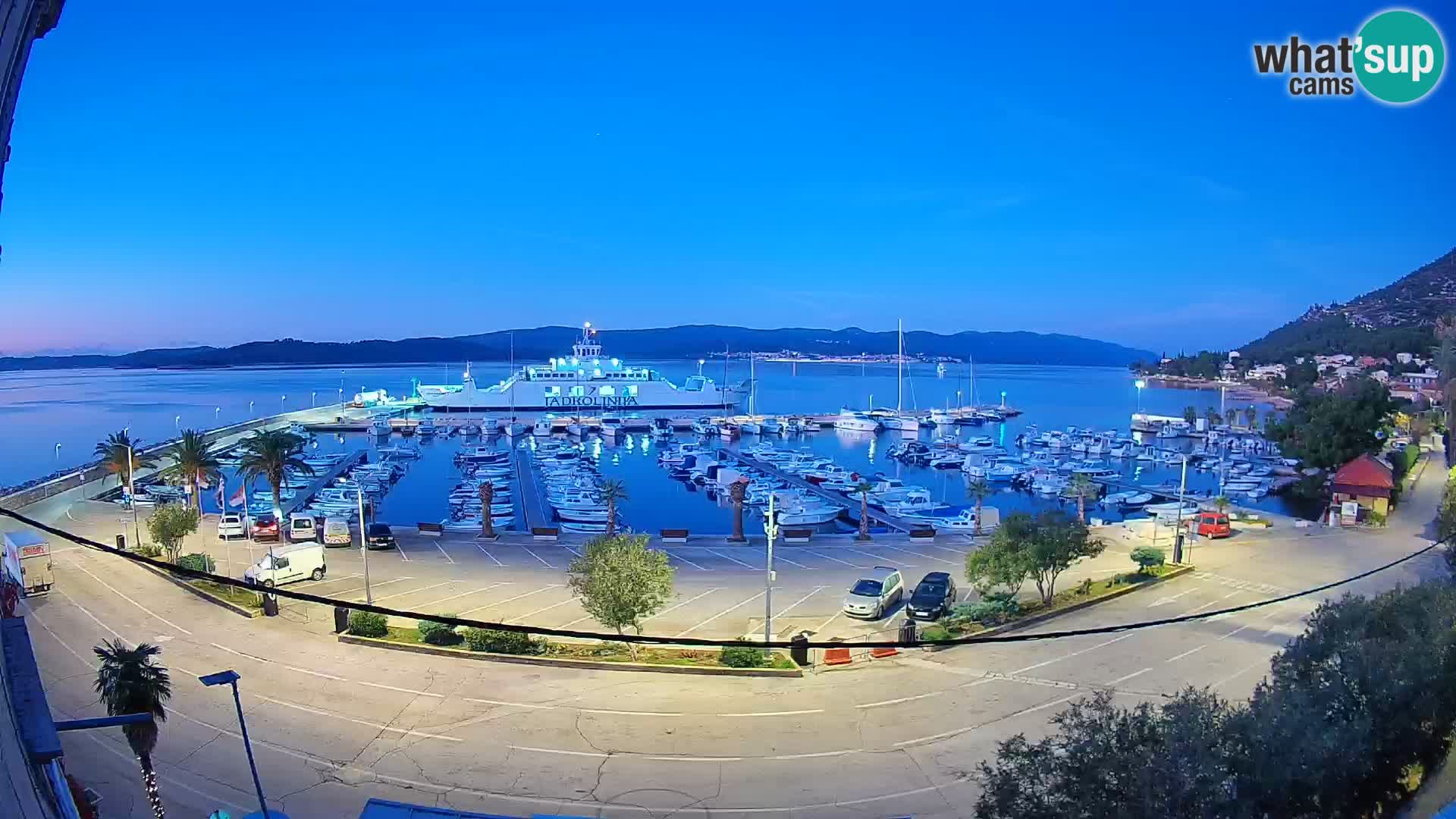 Webcam Orebić Riva – Ferry to Korčula Live