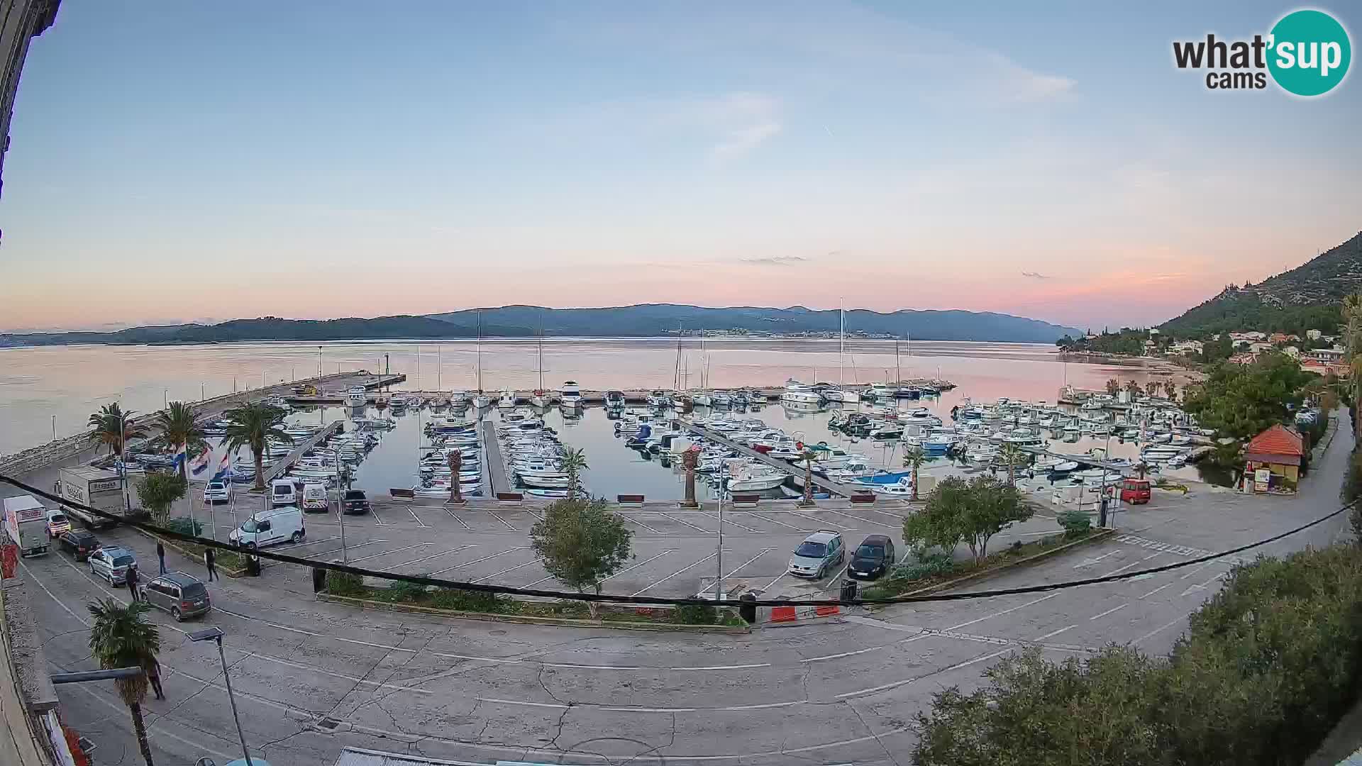 Spletna kamera Orebić Riva – Trajekt za Korčulo v živo