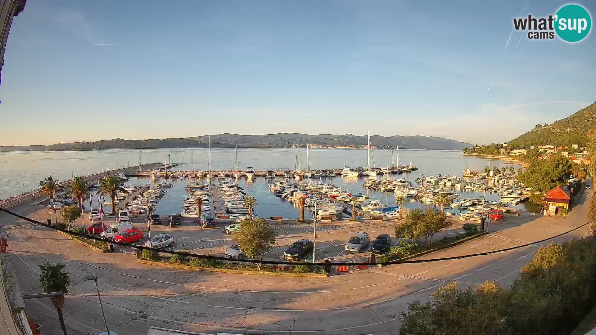 Webcam Orebić Uferpromenade – Fähre nach Korčula Live