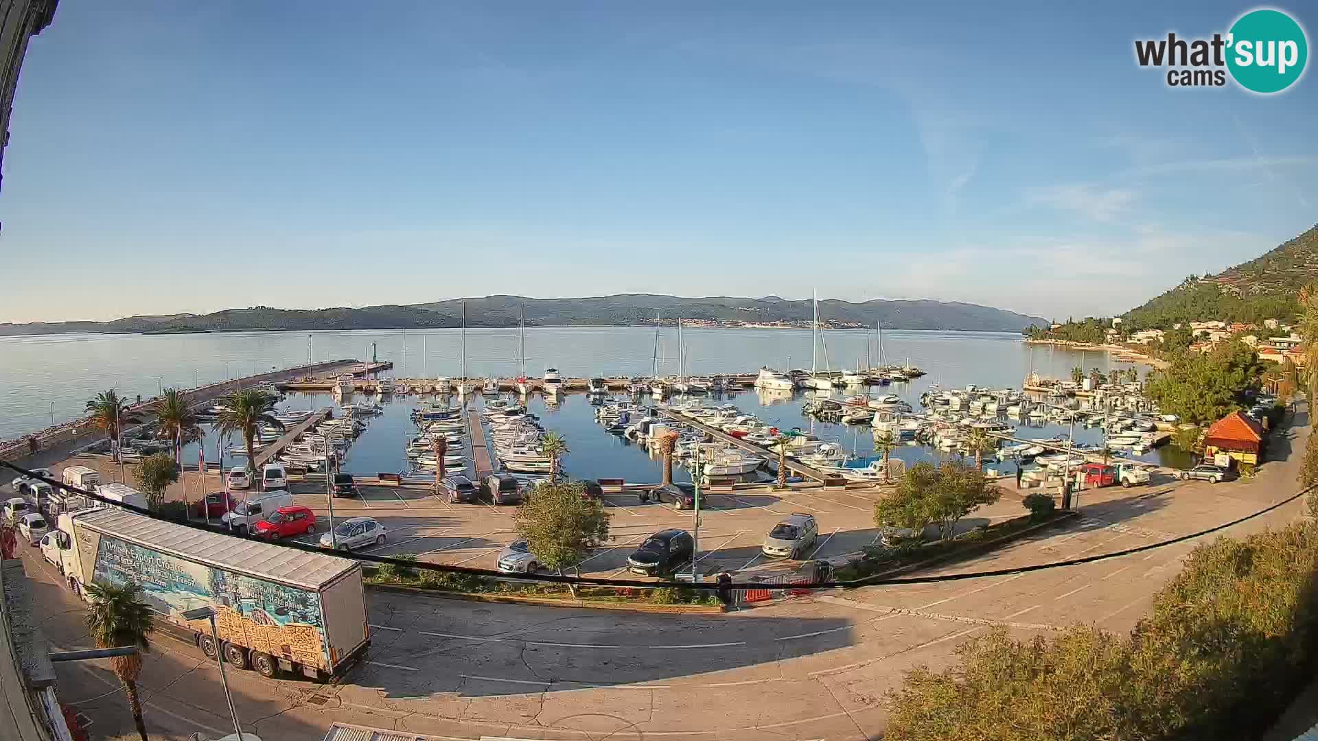 Webcam Orebić Uferpromenade – Fähre nach Korčula Live