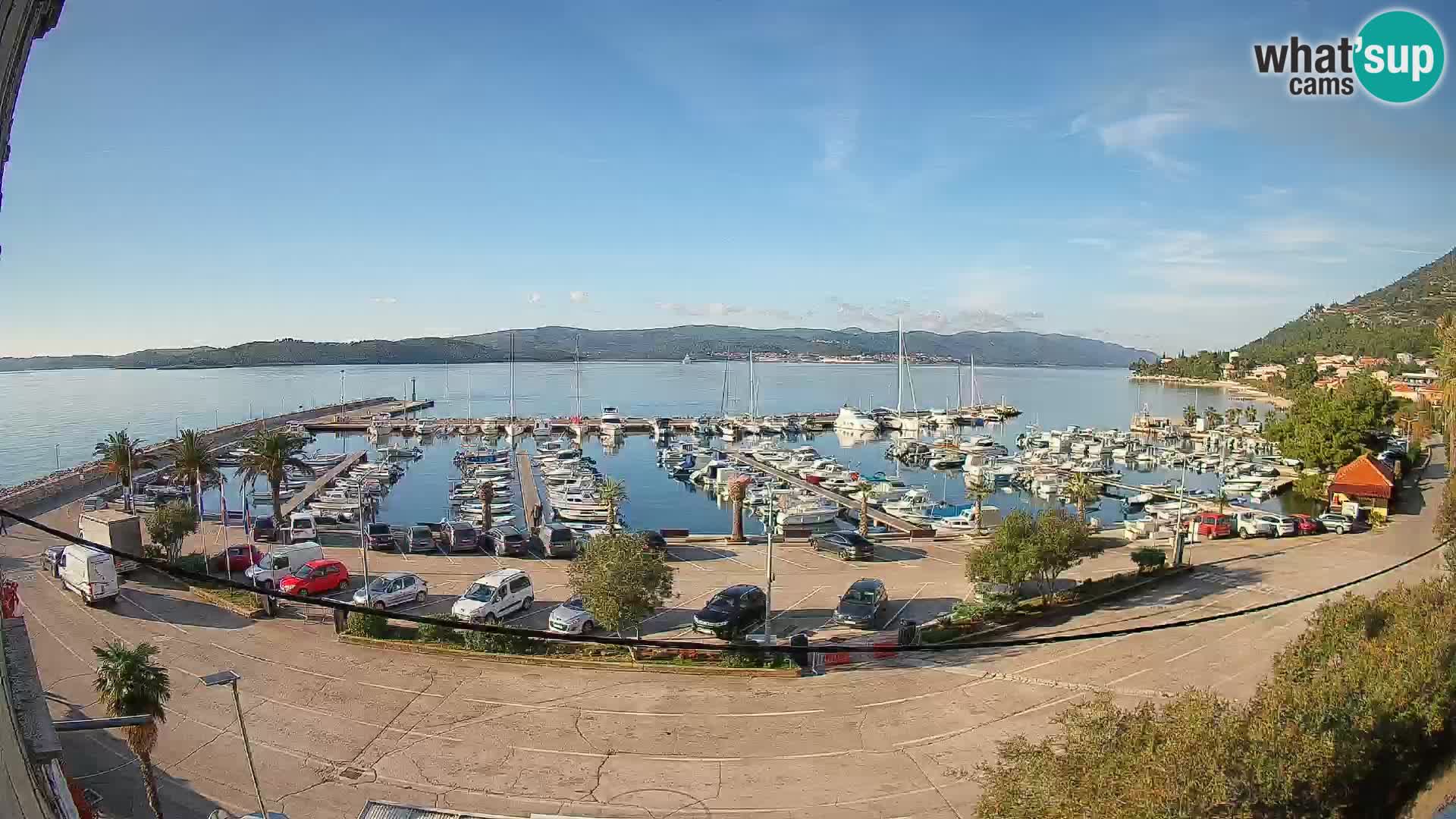 Spletna kamera Orebić Riva – Trajekt za Korčulo v živo