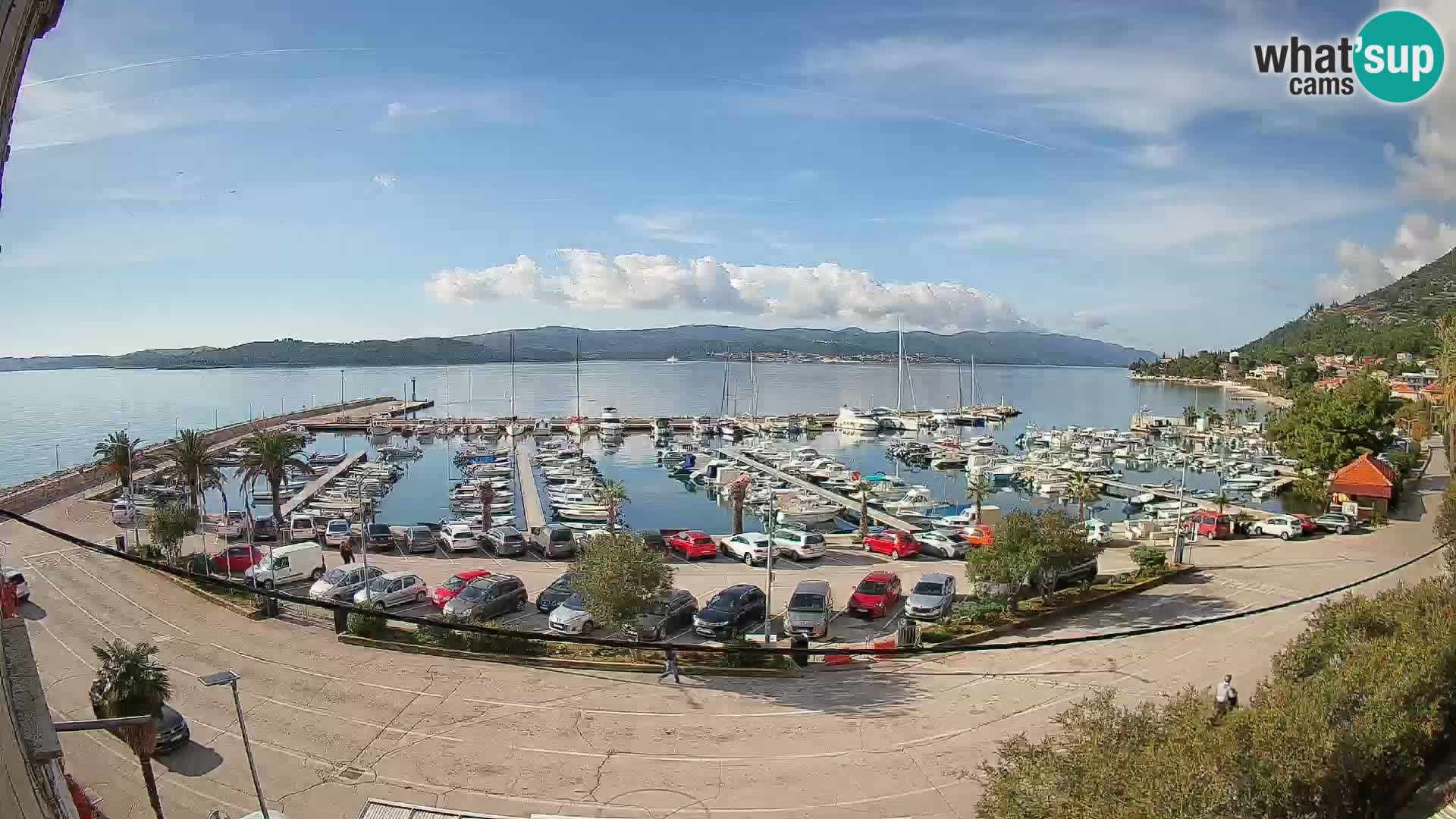 Webcam Orebić Uferpromenade – Fähre nach Korčula Live