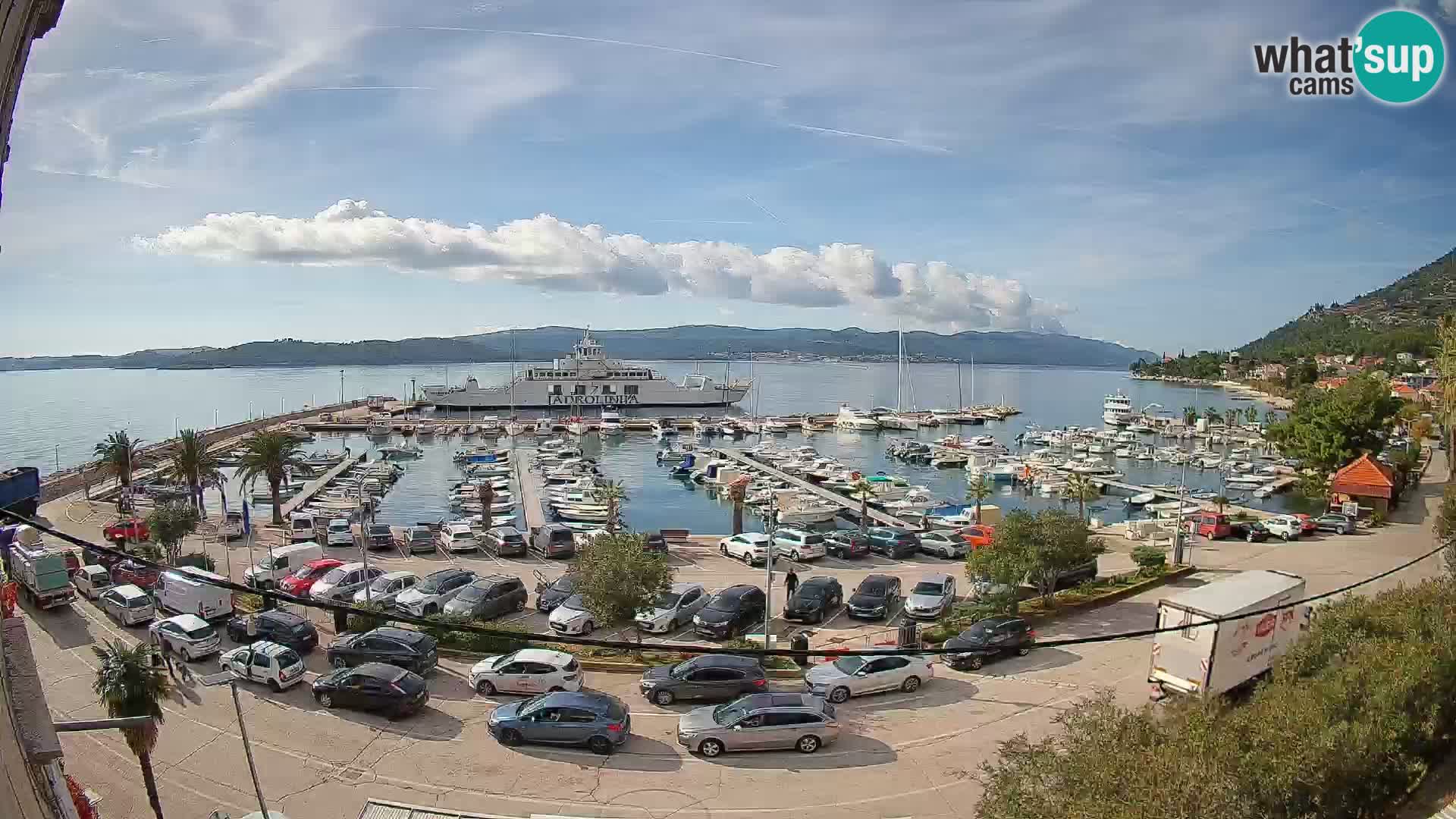 Webcam Orebić Riva – Ferry to Korčula Live