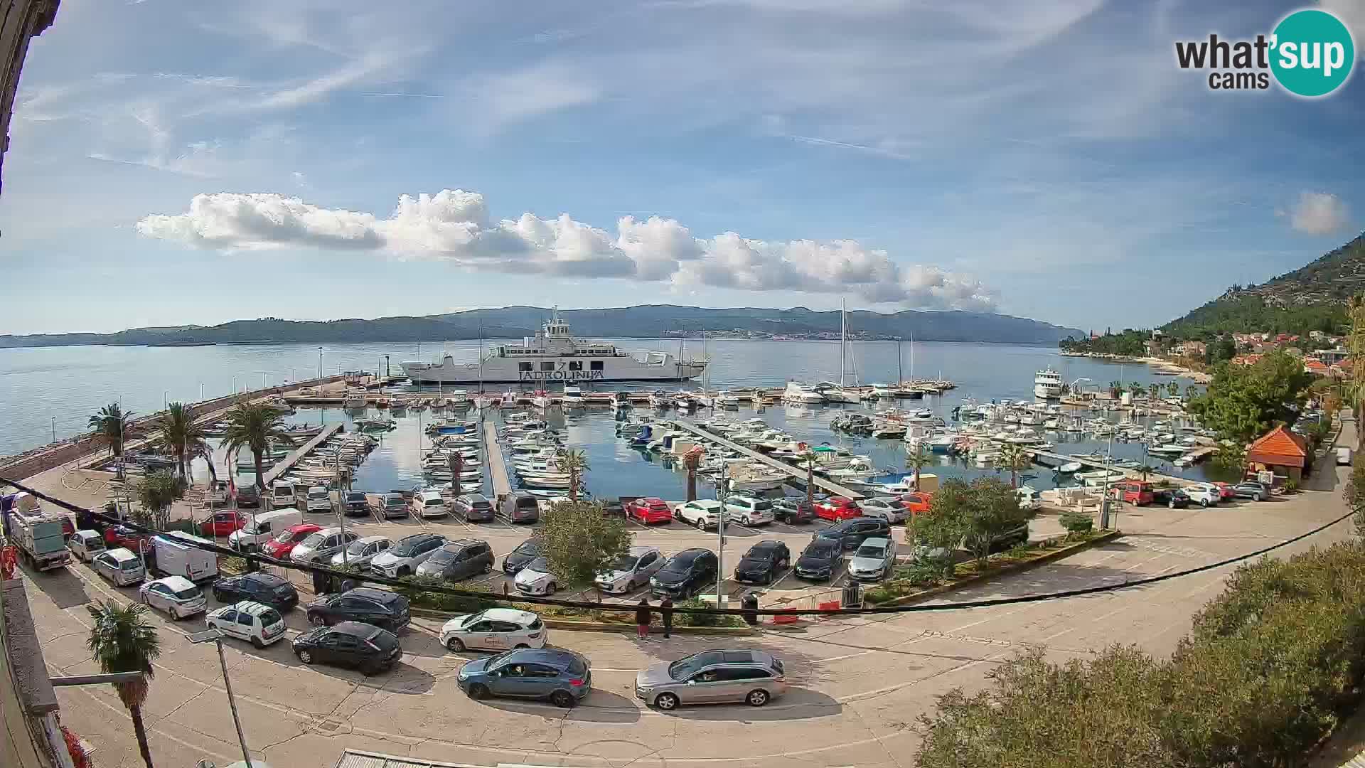 Web kamera Orebić Riva – Trajekt za Korčulu uživo