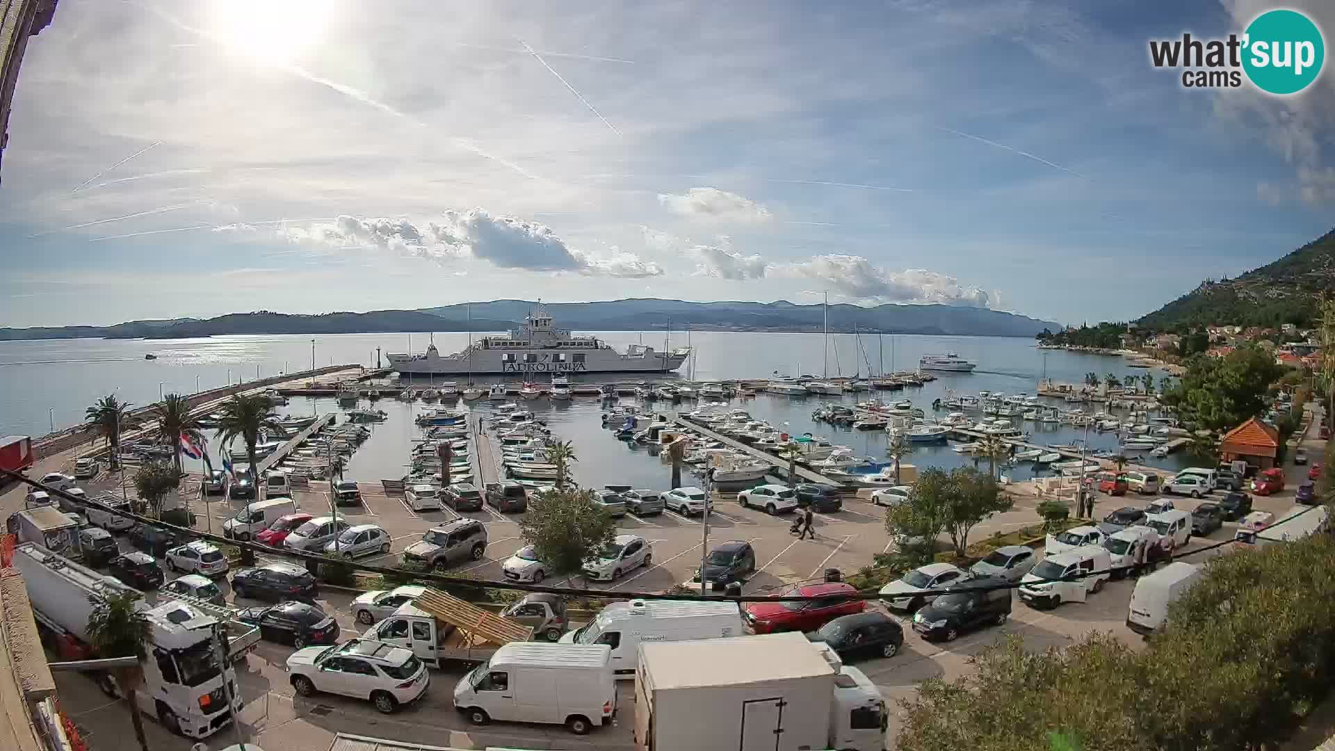 Webcam Orebić Riva – Ferry to Korčula Live