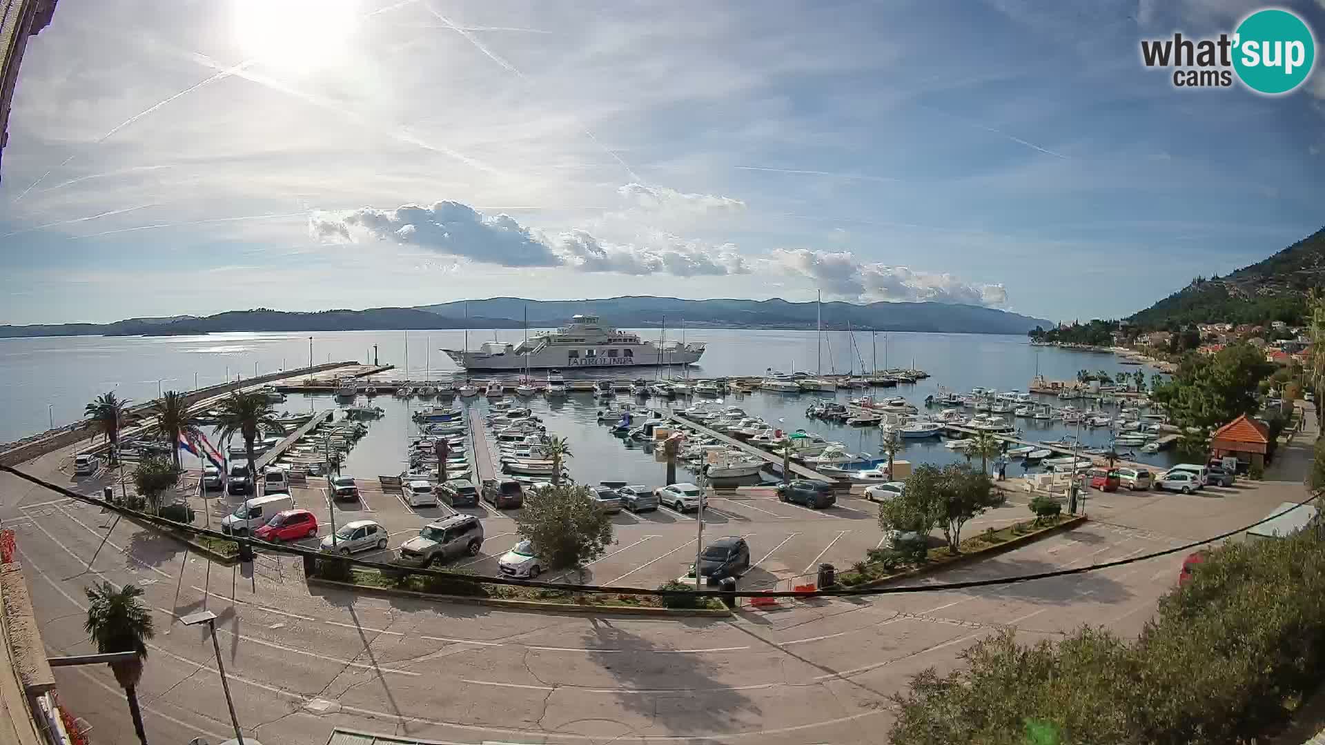 Webcam Orebić Riva – Ferry vers Korčula en direct