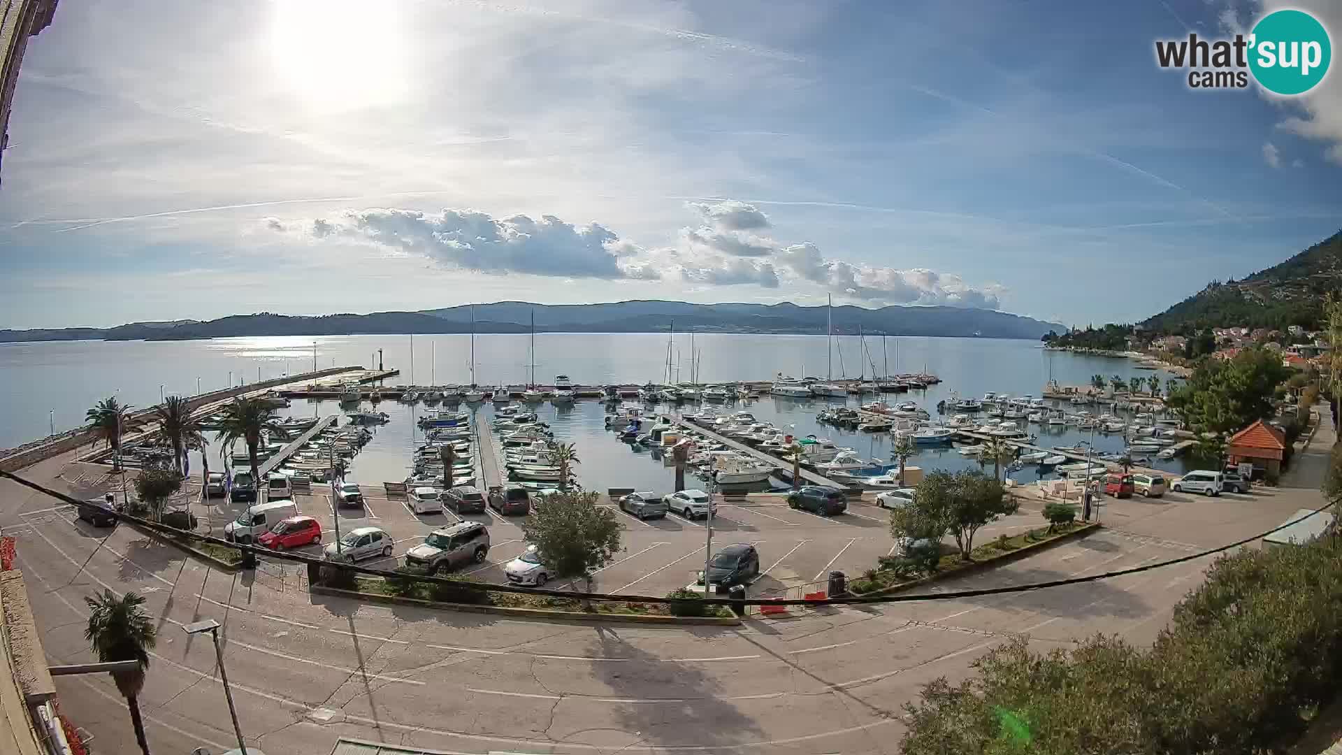 Spletna kamera Orebić Riva – Trajekt za Korčulo v živo