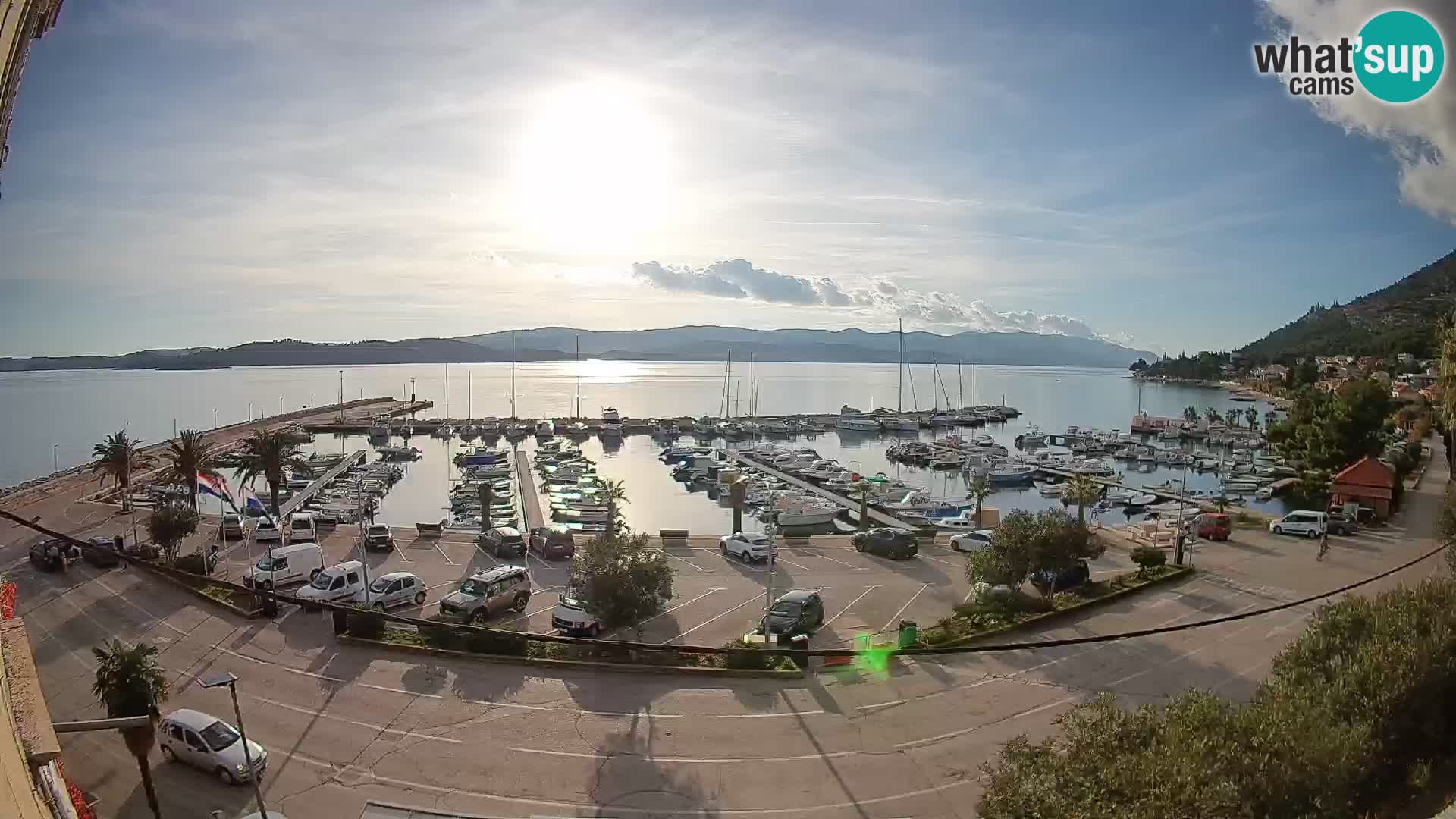 Spletna kamera Orebić Riva – Trajekt za Korčulo v živo