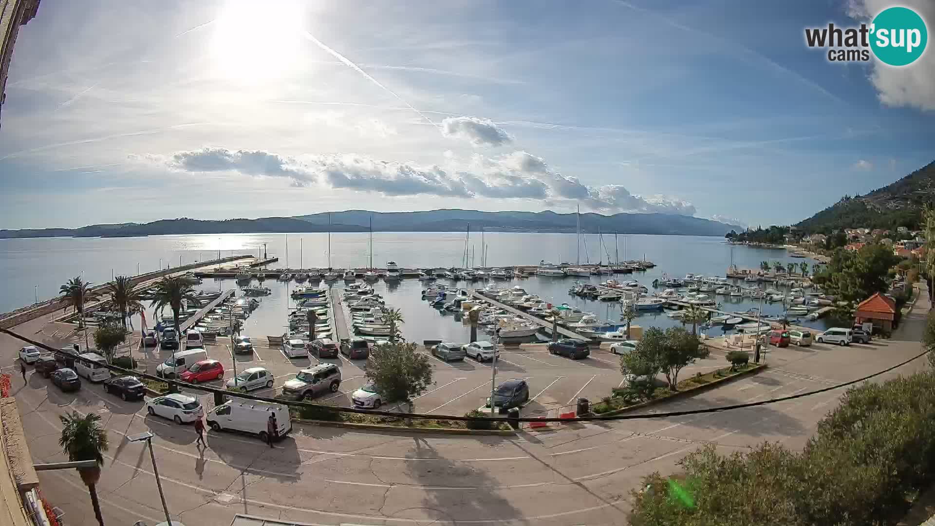 Webcam Orebić Riva – Ferry a Korčula en vivo