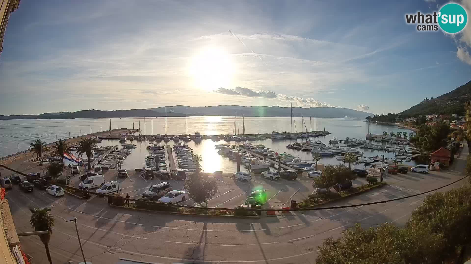 Webcam Orebić Riva – Ferry to Korčula Live