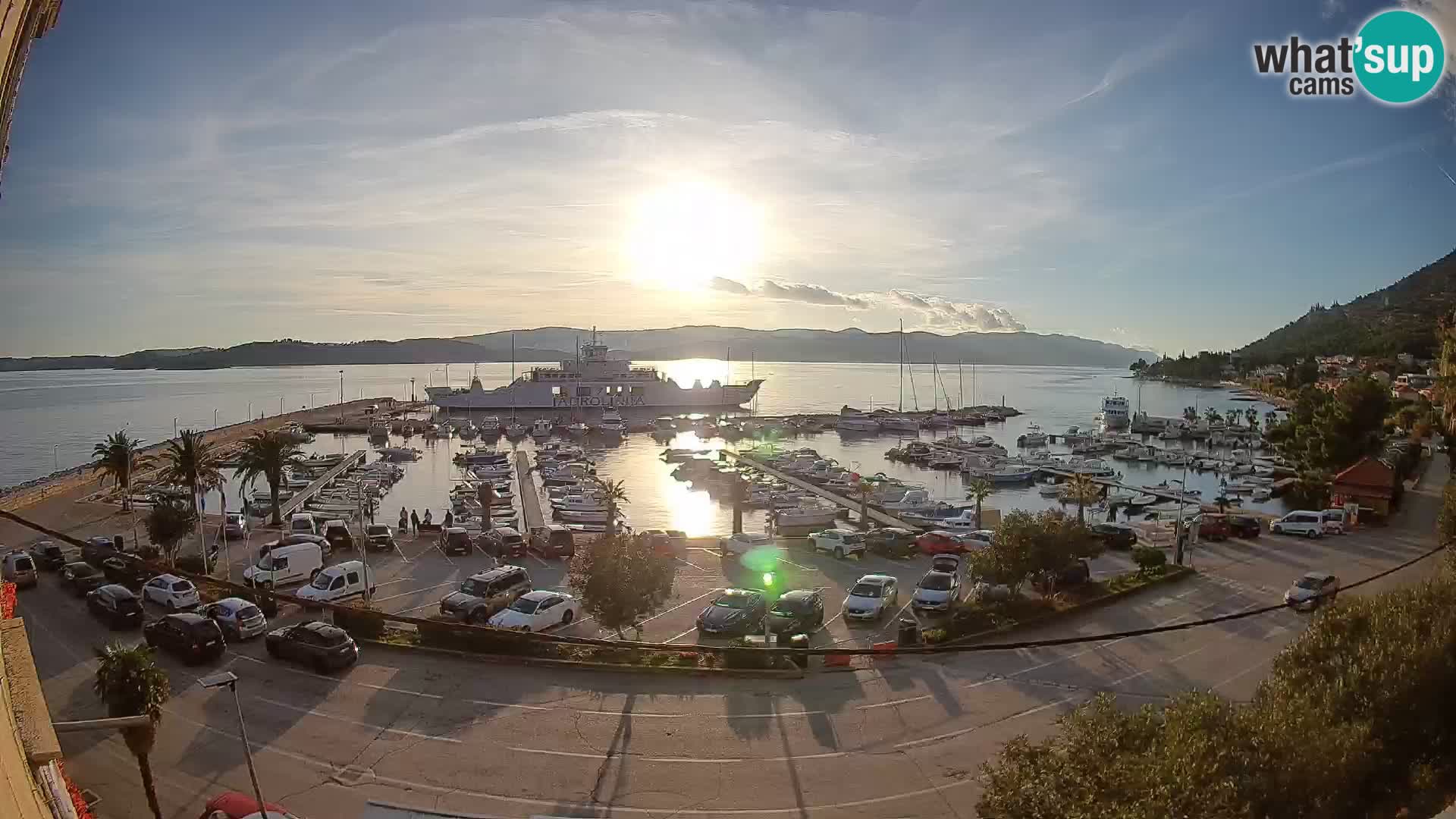 Webcam Orebić Riva – Ferry vers Korčula en direct